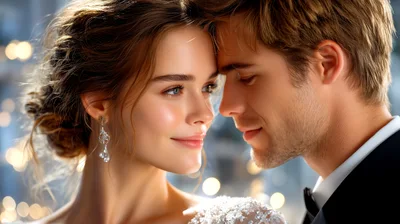 Romantic Couple Gazing Lovingly At Each Other