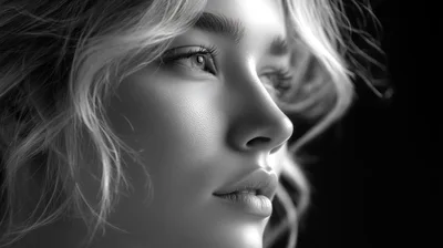 Close Up Portrait Of A Beautiful Woman