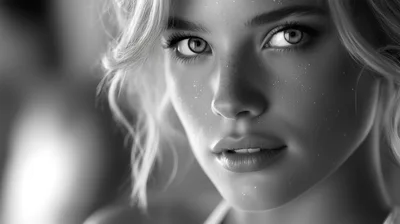 Close Up Portrait Of A Beautiful Young Woman
