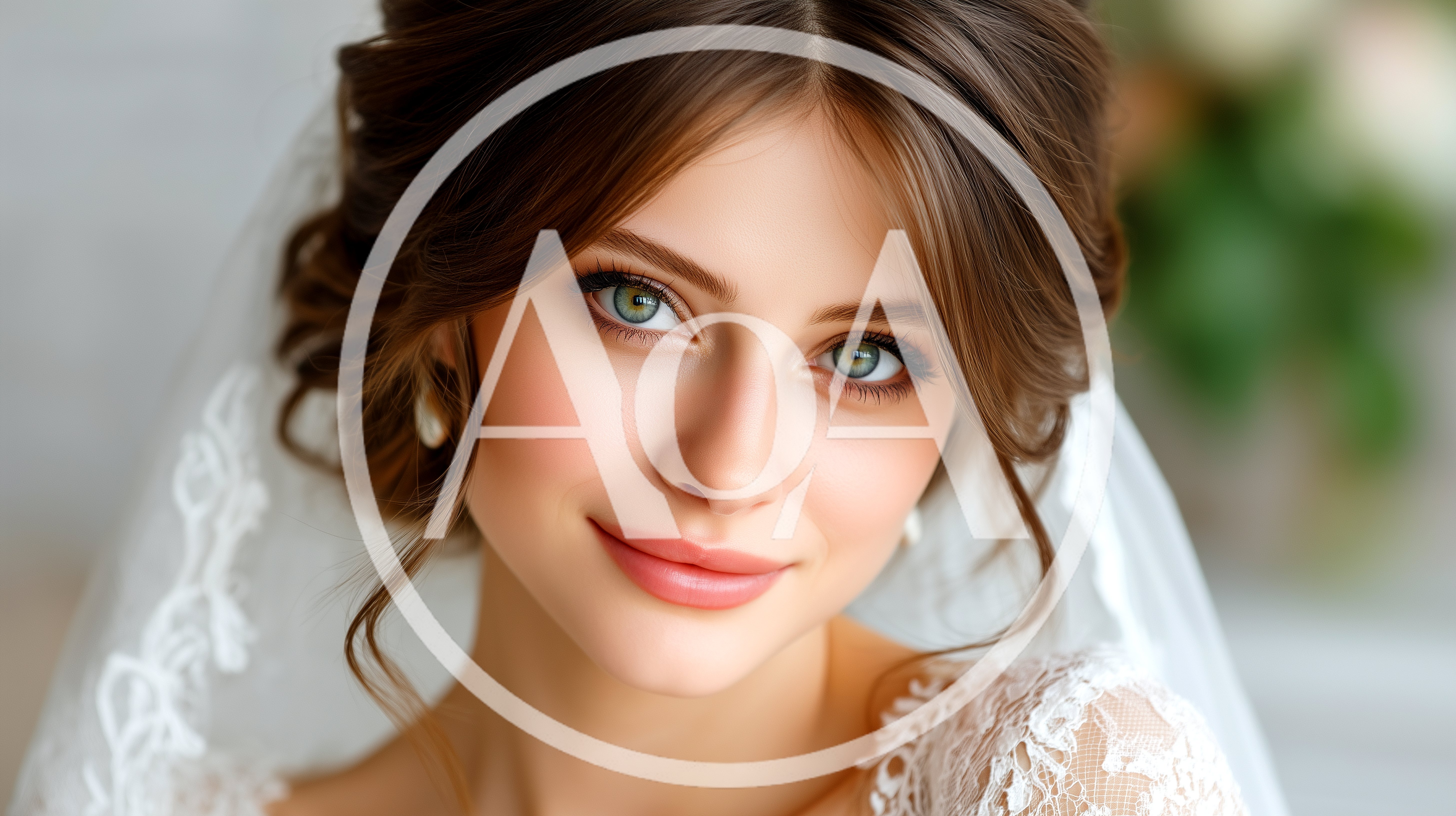 Beautiful Bride With Elegant Hairstyle And Wedding Veil