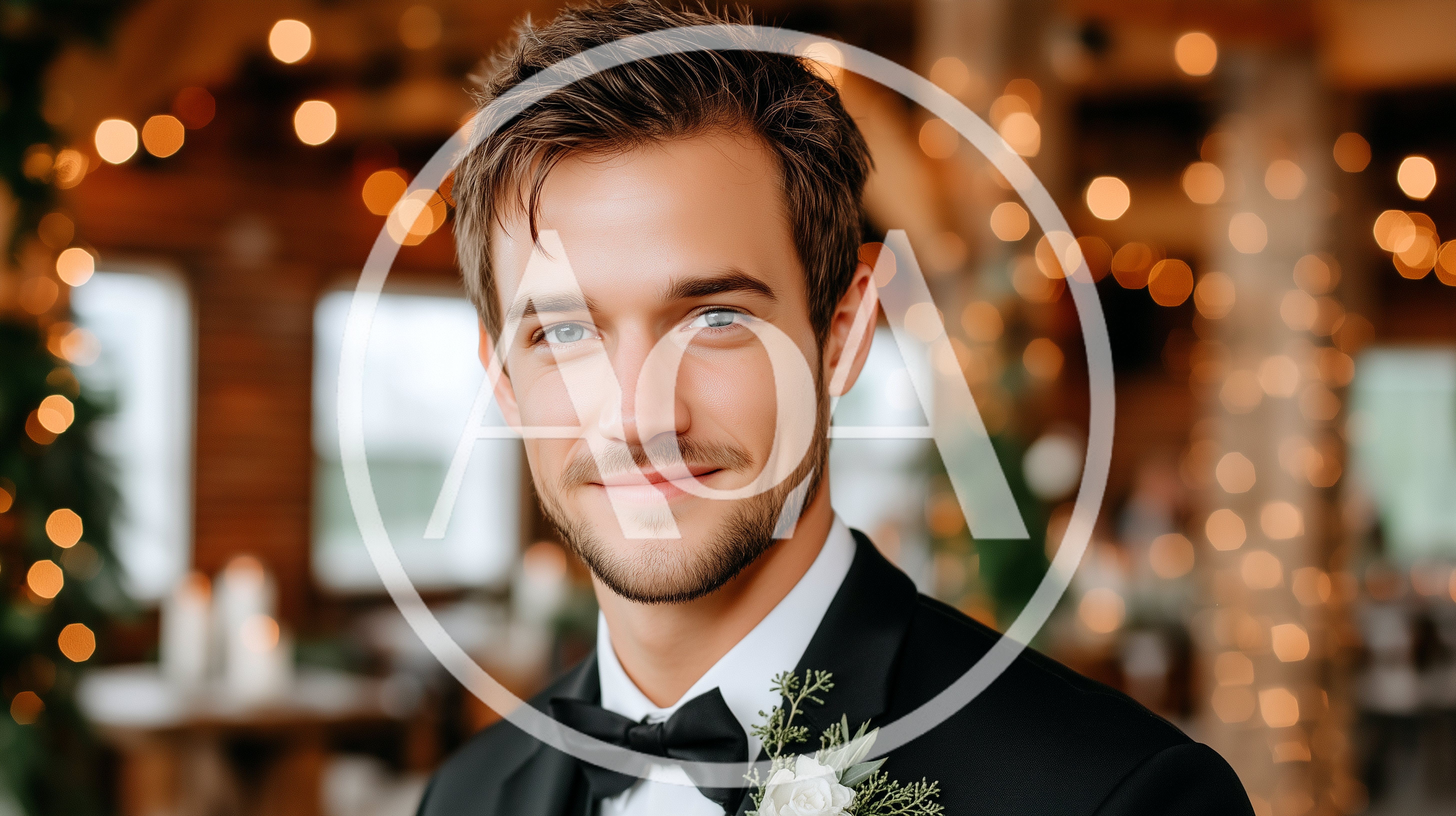 Handsome Groom Smiling In A Formal Wedding Suit