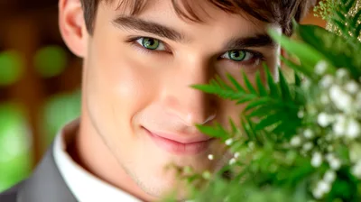 Close Up Portrait Of A Handsome Young Man