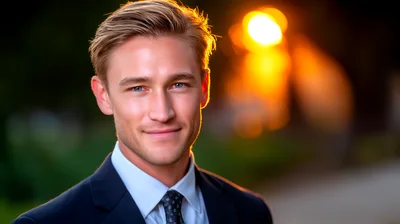 Portrait Of A Handsome Young Businessman Outdoors