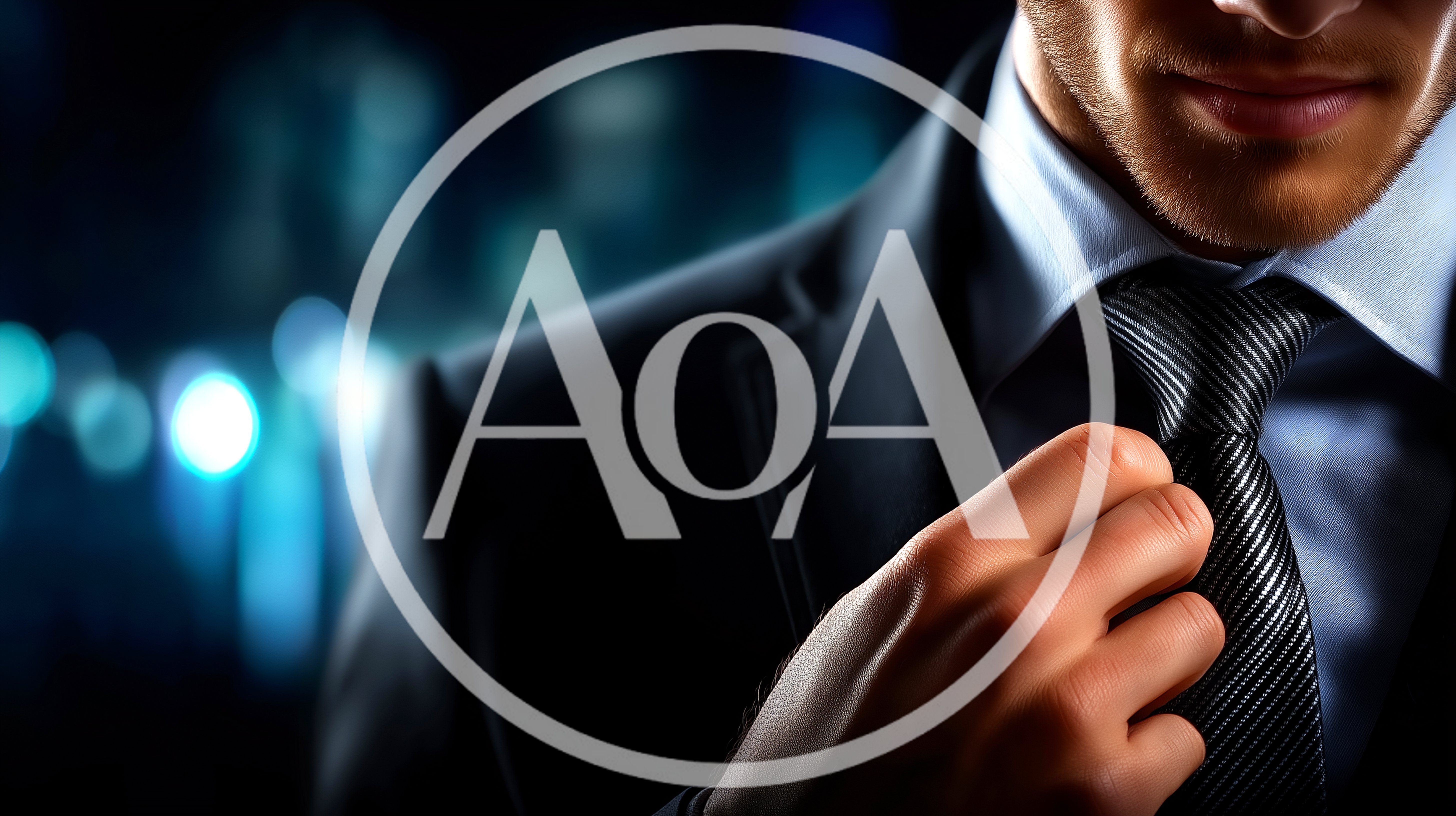 Professional Businessman Adjusting His Necktie In Formal Attire