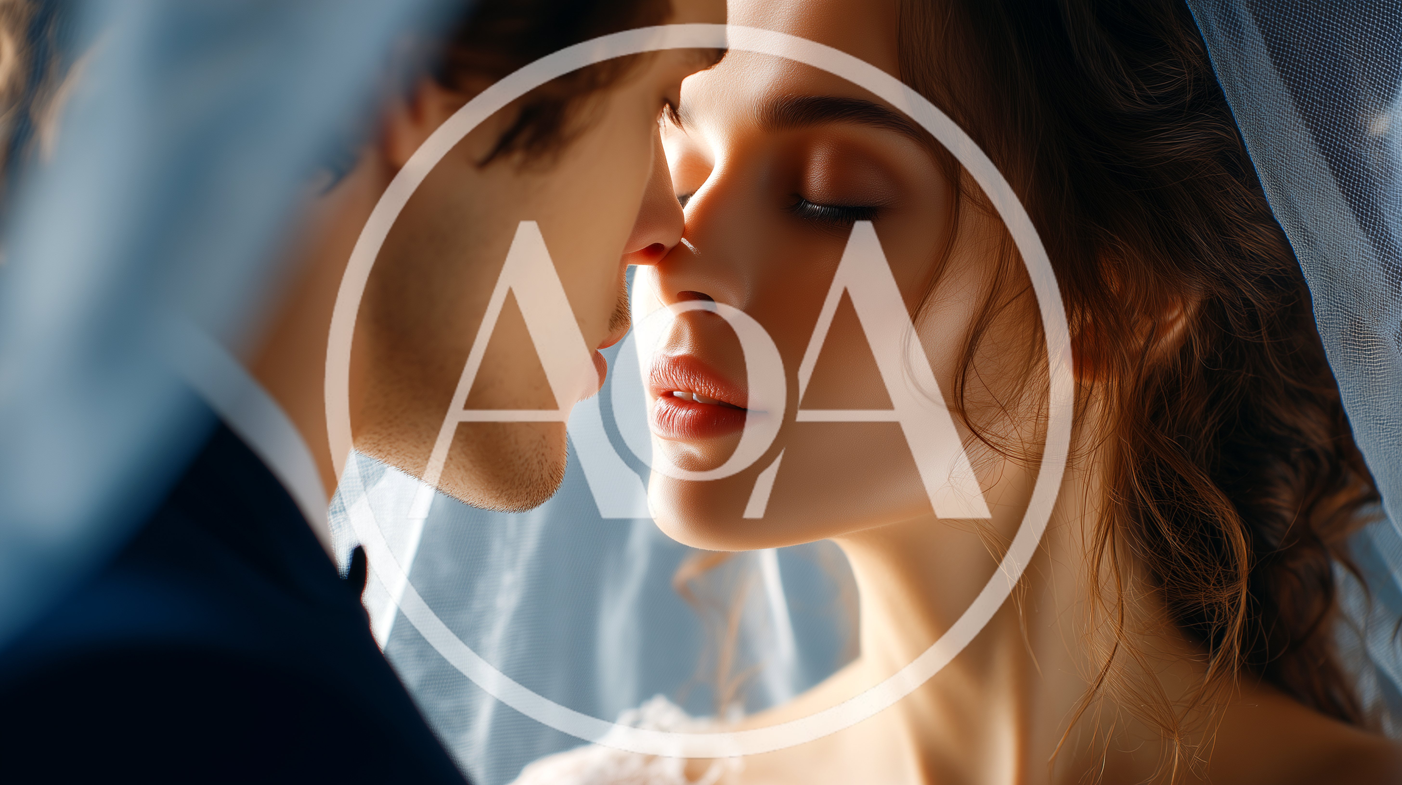 Intimate Close Up Of A Bride And Groom