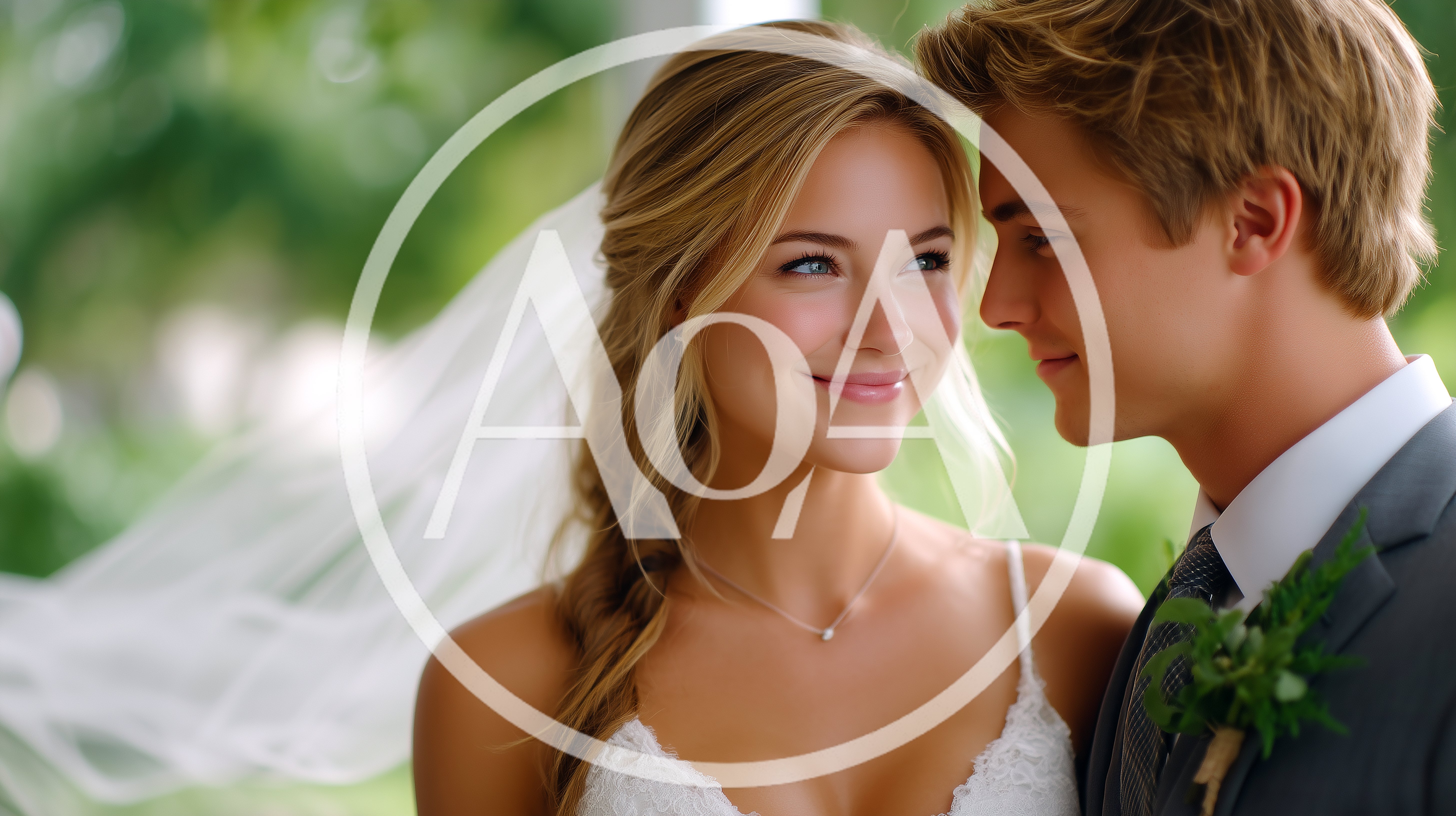 Young Bride And Groom Gazing Lovingly At Each Other