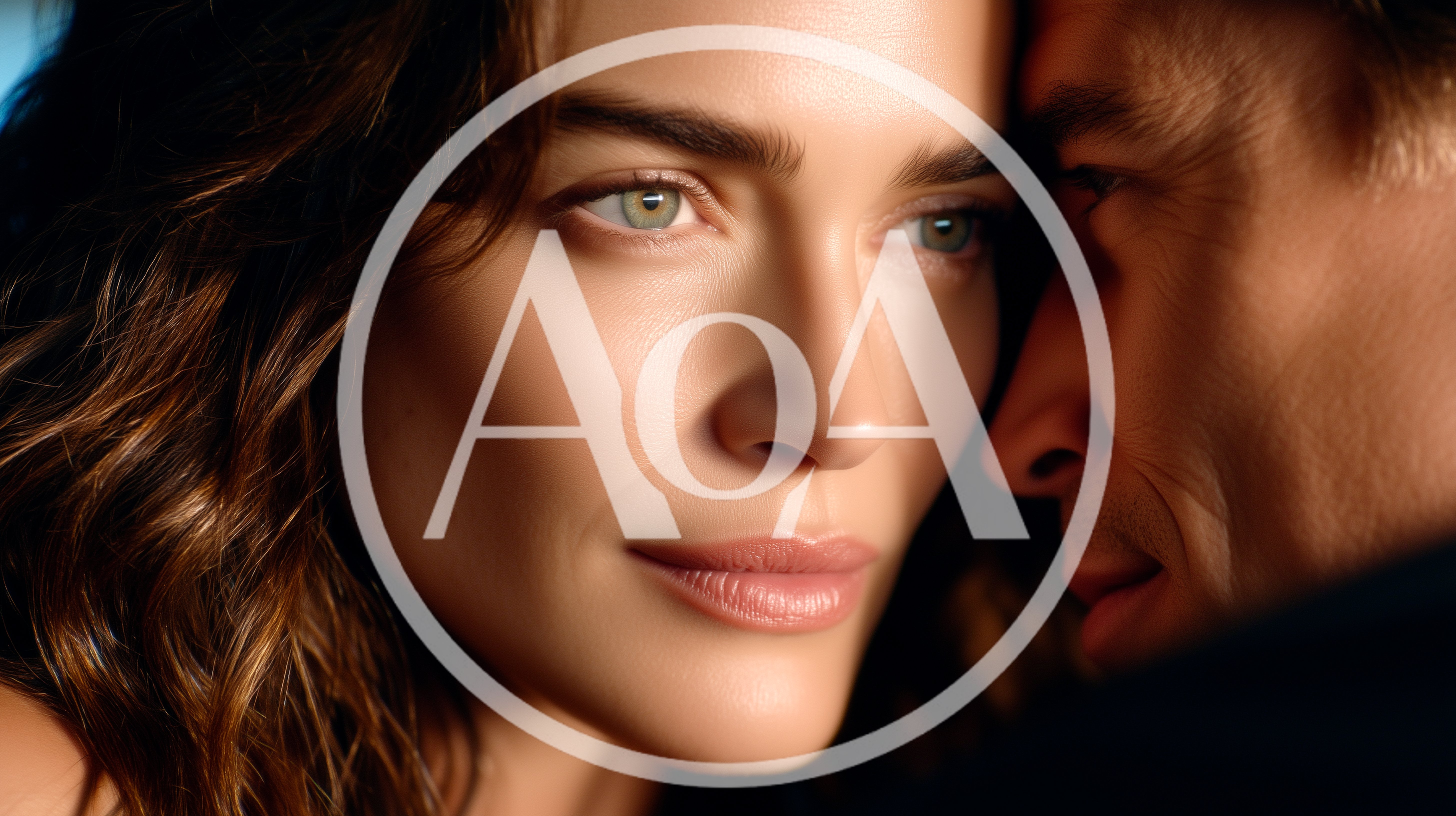 Close Up Portrait Of An Intimate Couple