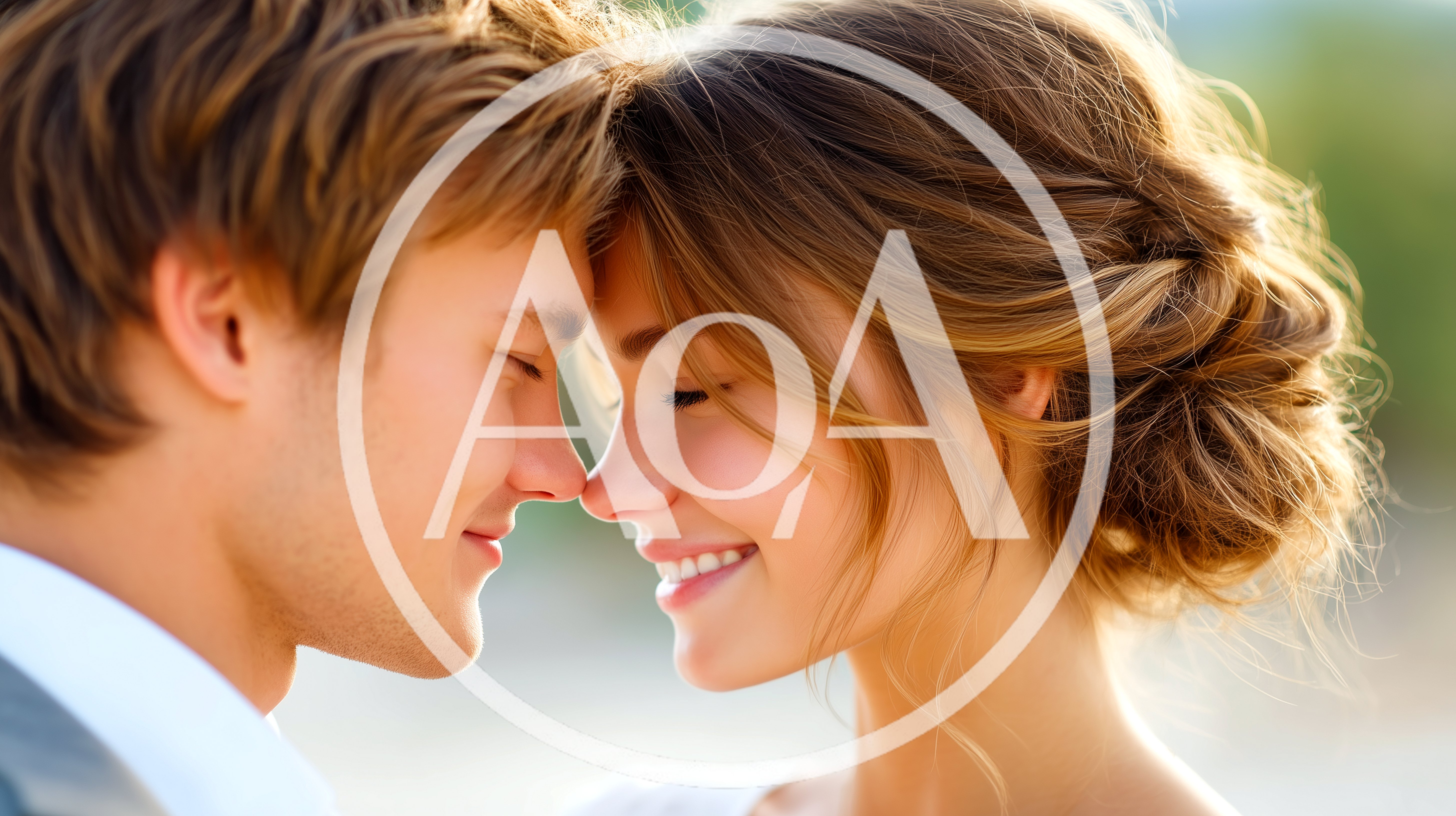 Romantic Couple Touching Foreheads In A Tender Moment