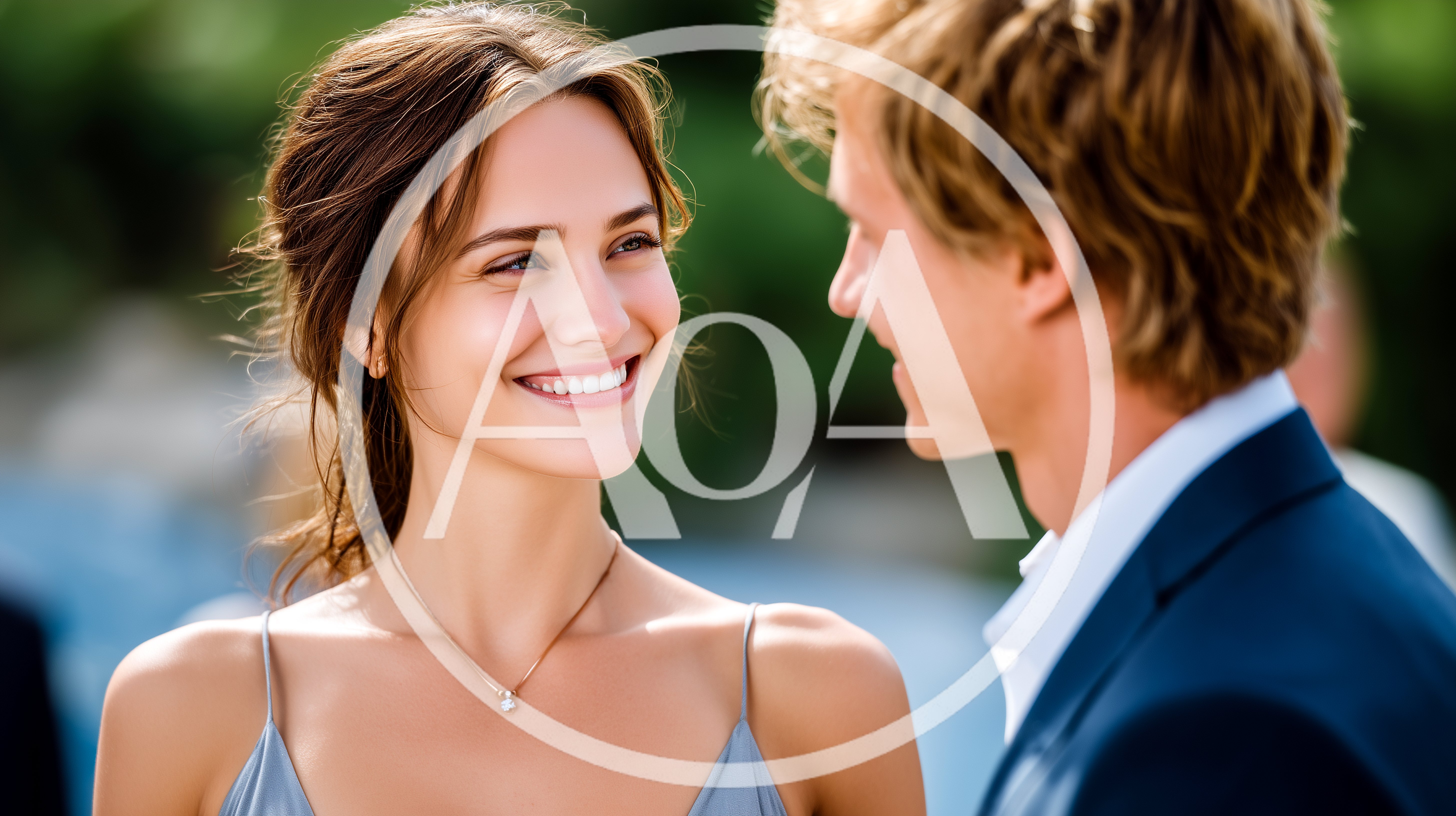 Young Couple Sharing A Romantic Moment Outdoors