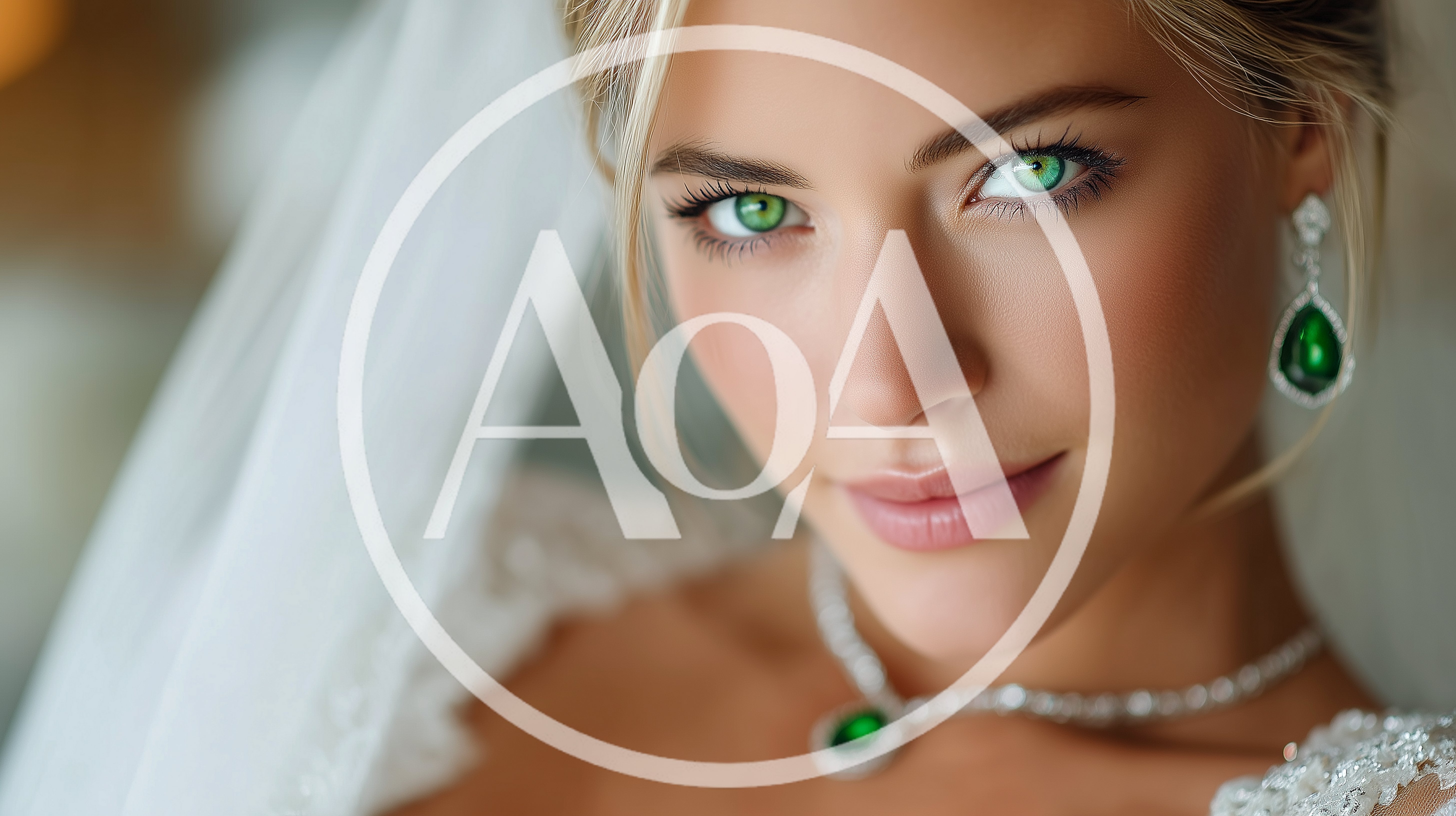 Stunning Bride With Emerald Jewelry And Green Eyes