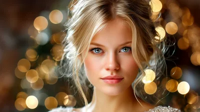 Portrait Of A Beautiful Young Blonde Woman