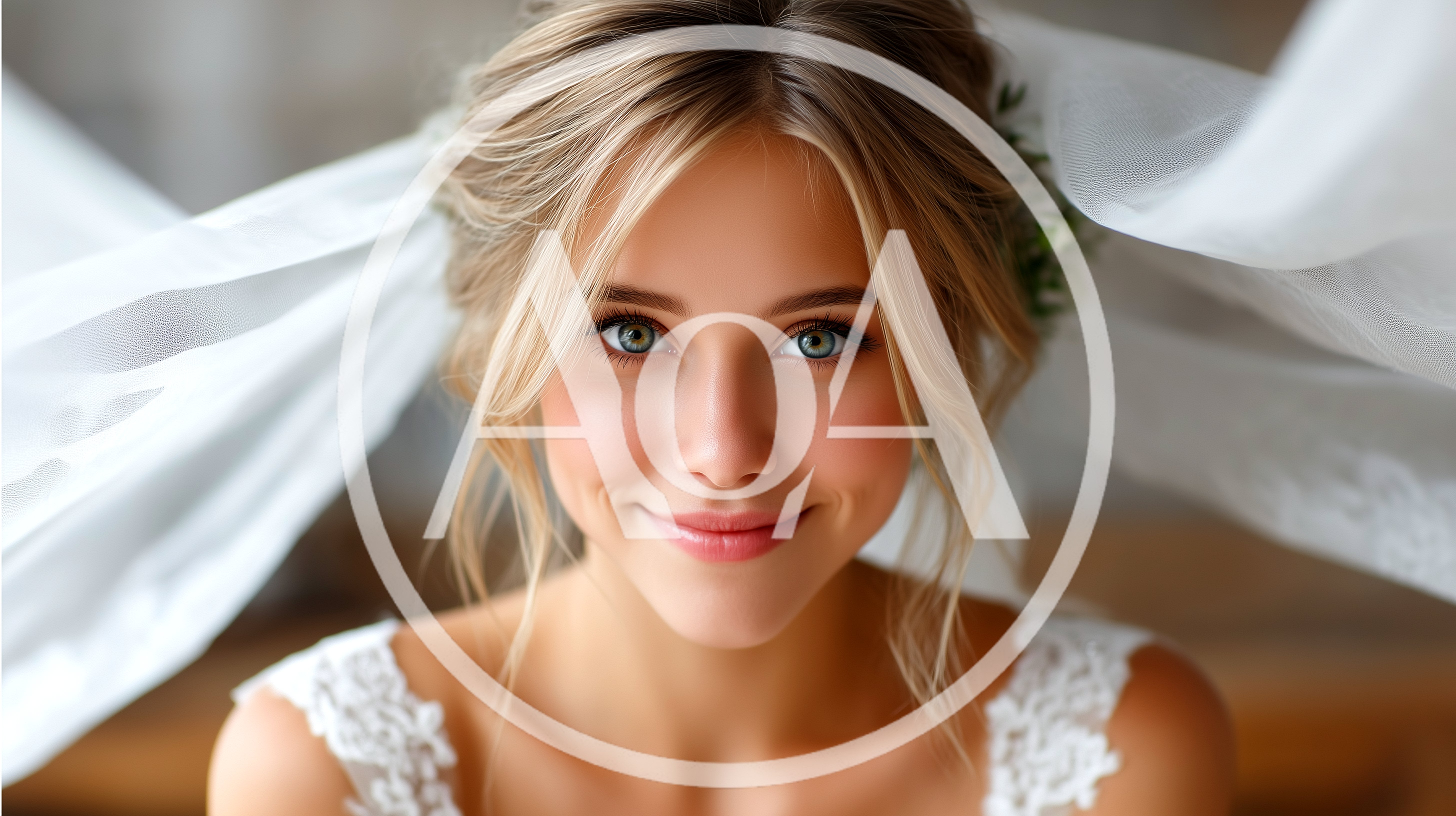 Portrait Of A Beautiful Young Bride With Veil