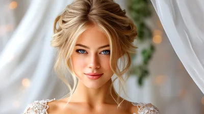 Portrait Of A Beautiful Blonde Bride