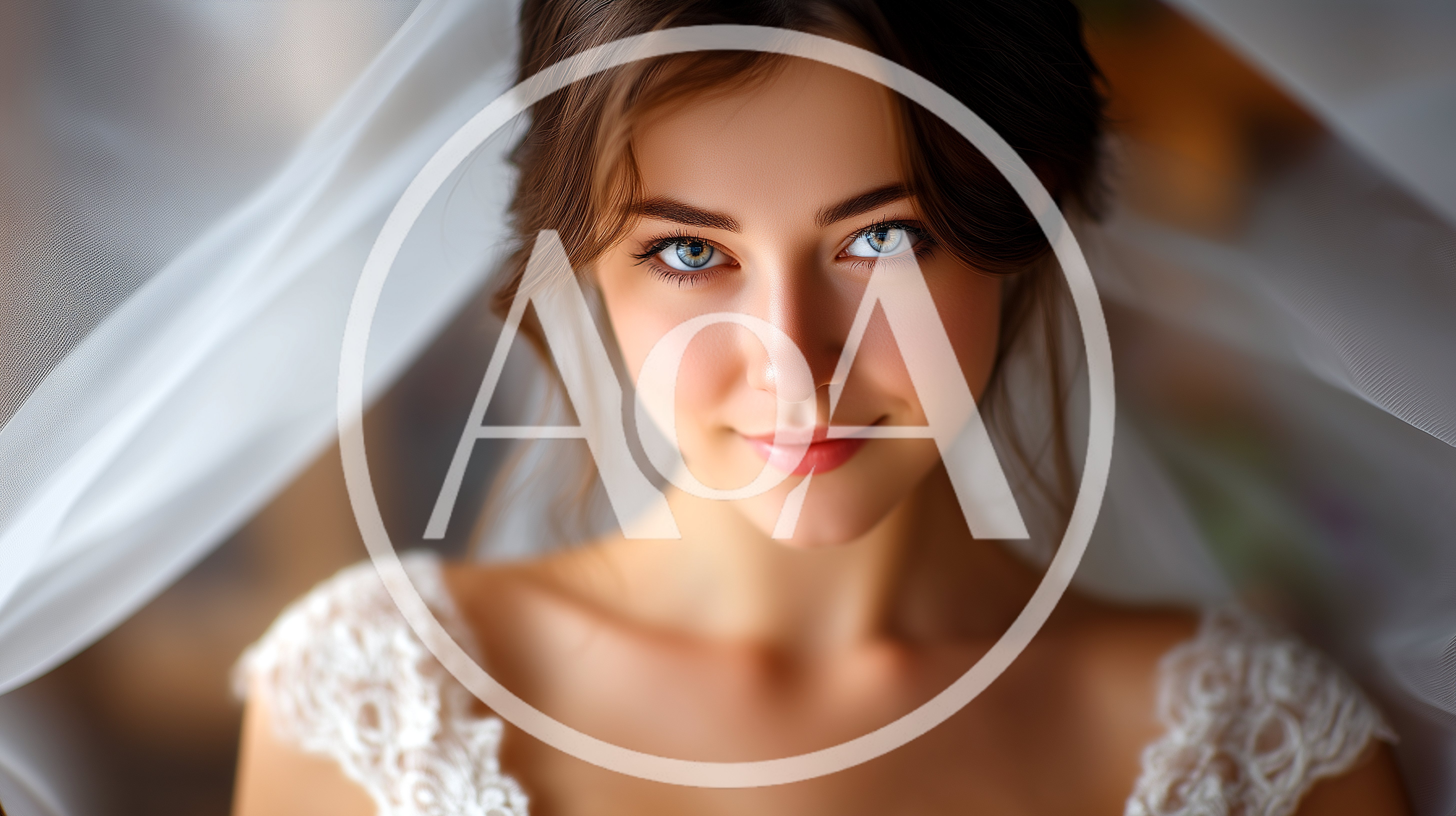 Portrait Of A Beautiful Young Bride In A Veil