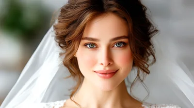Portrait Of A Beautiful Bride With Wedding Veil