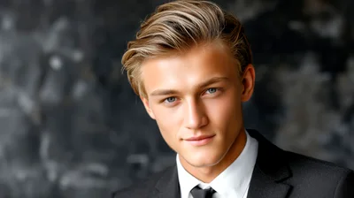 Portrait Of A Handsome Young Man In A Suit