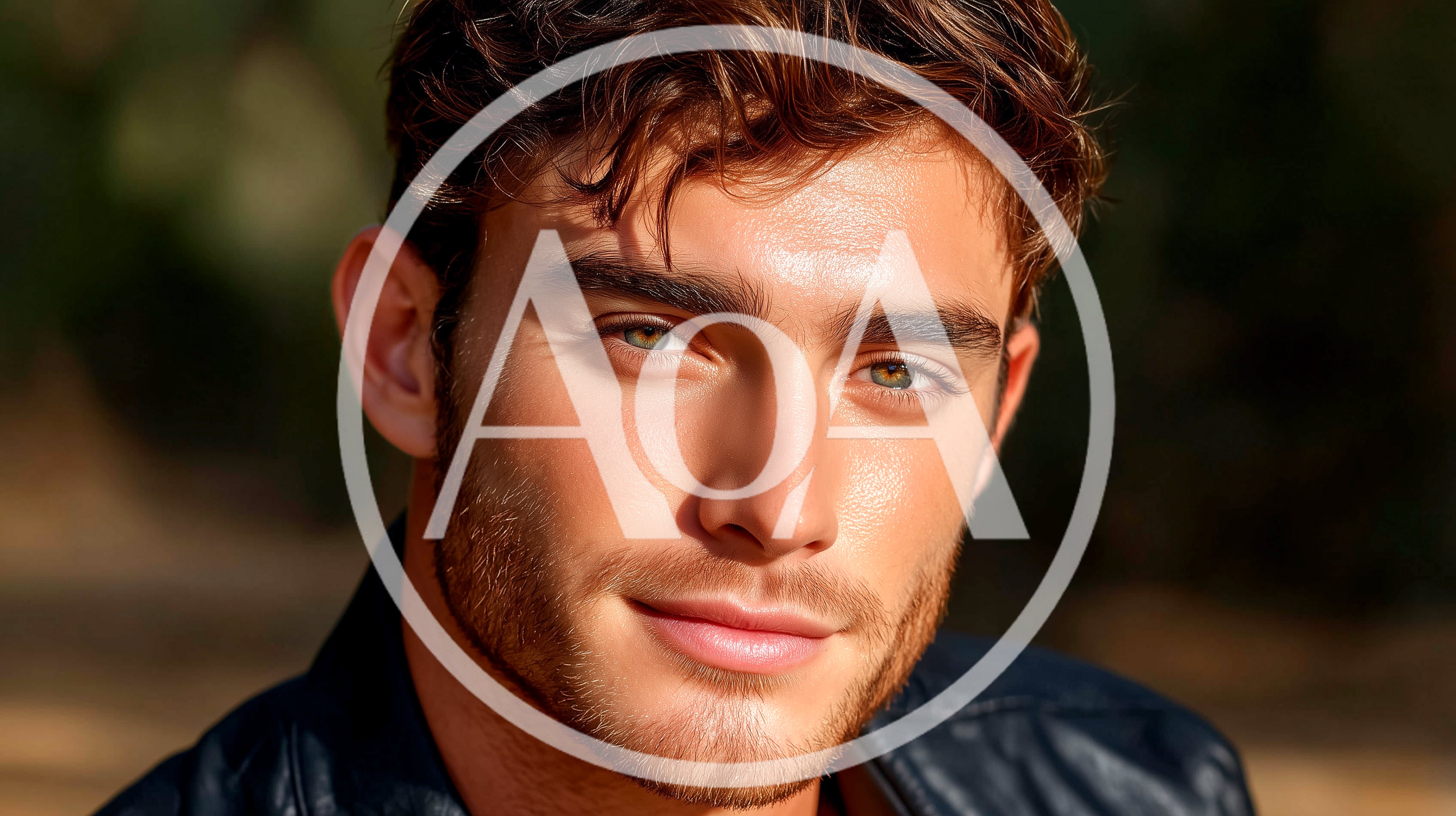 Portrait Of A Handsome Young Man With Stubble