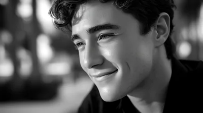 Close Up Portrait Of A Smiling Young Man