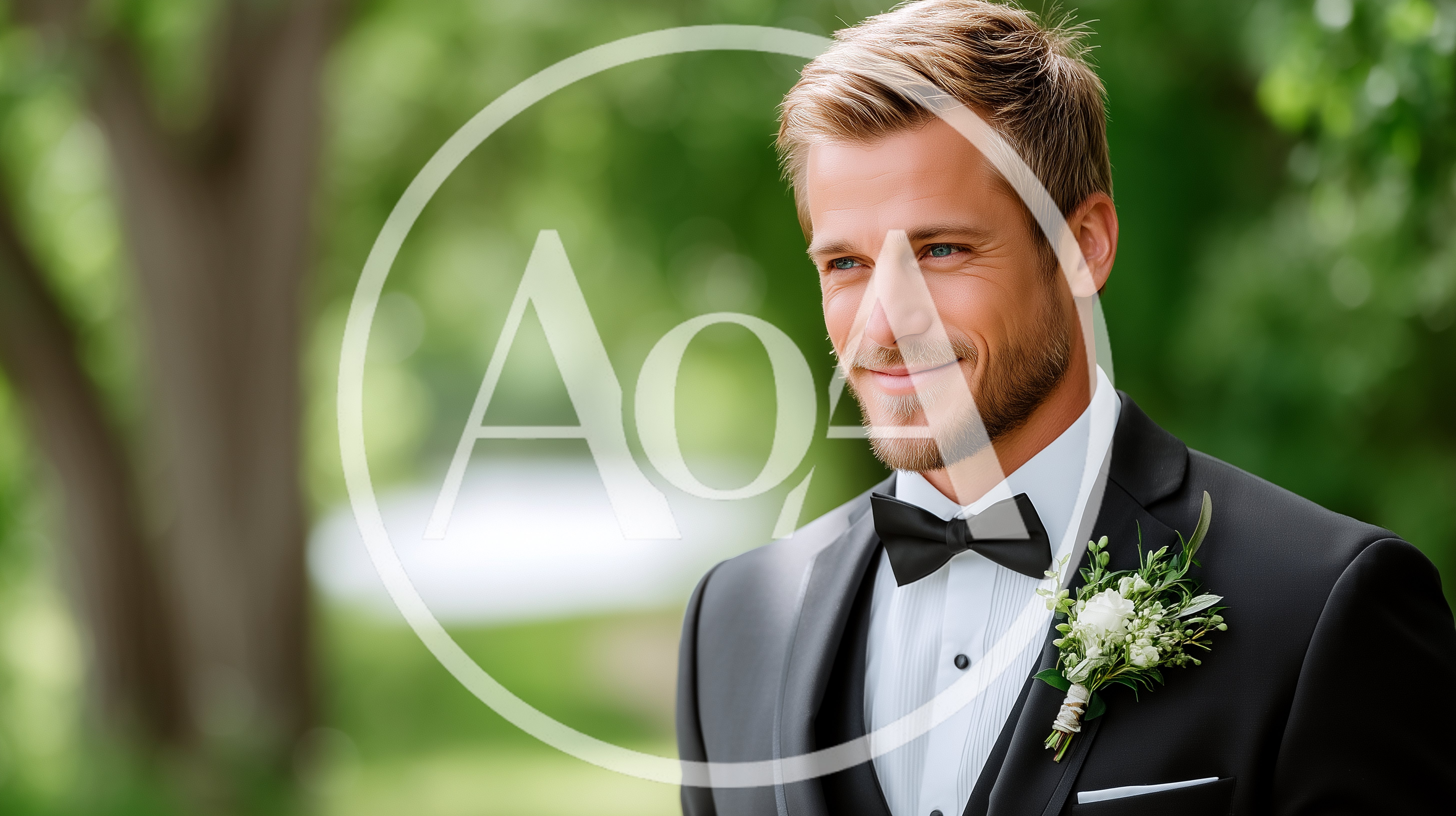 Handsome Groom Smiling In A Formal Black Tuxedo