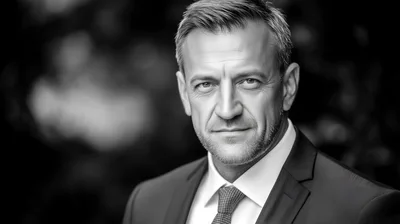 Professional Businessman Portrait In Black And White