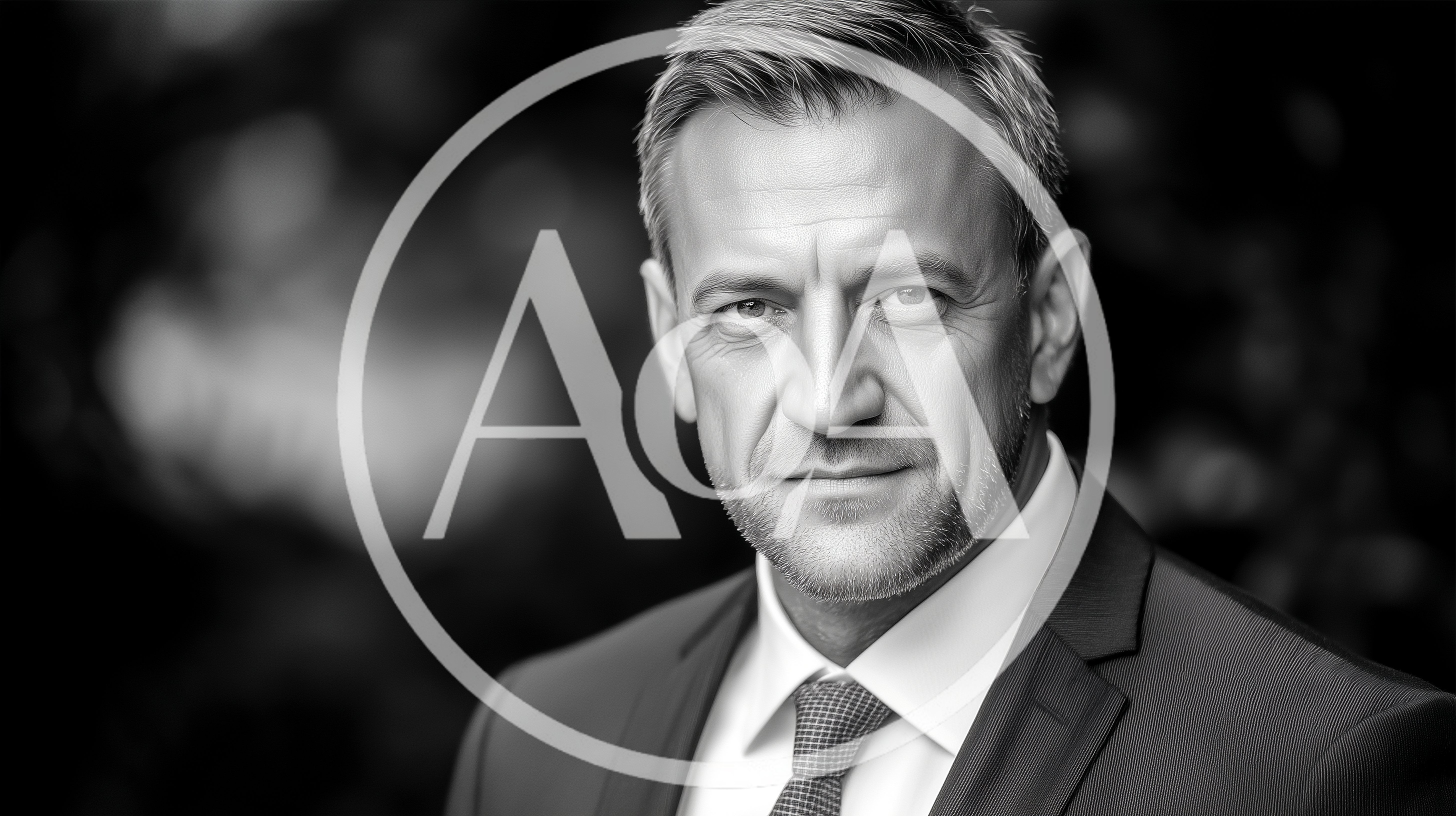 Professional Businessman Portrait In Black And White