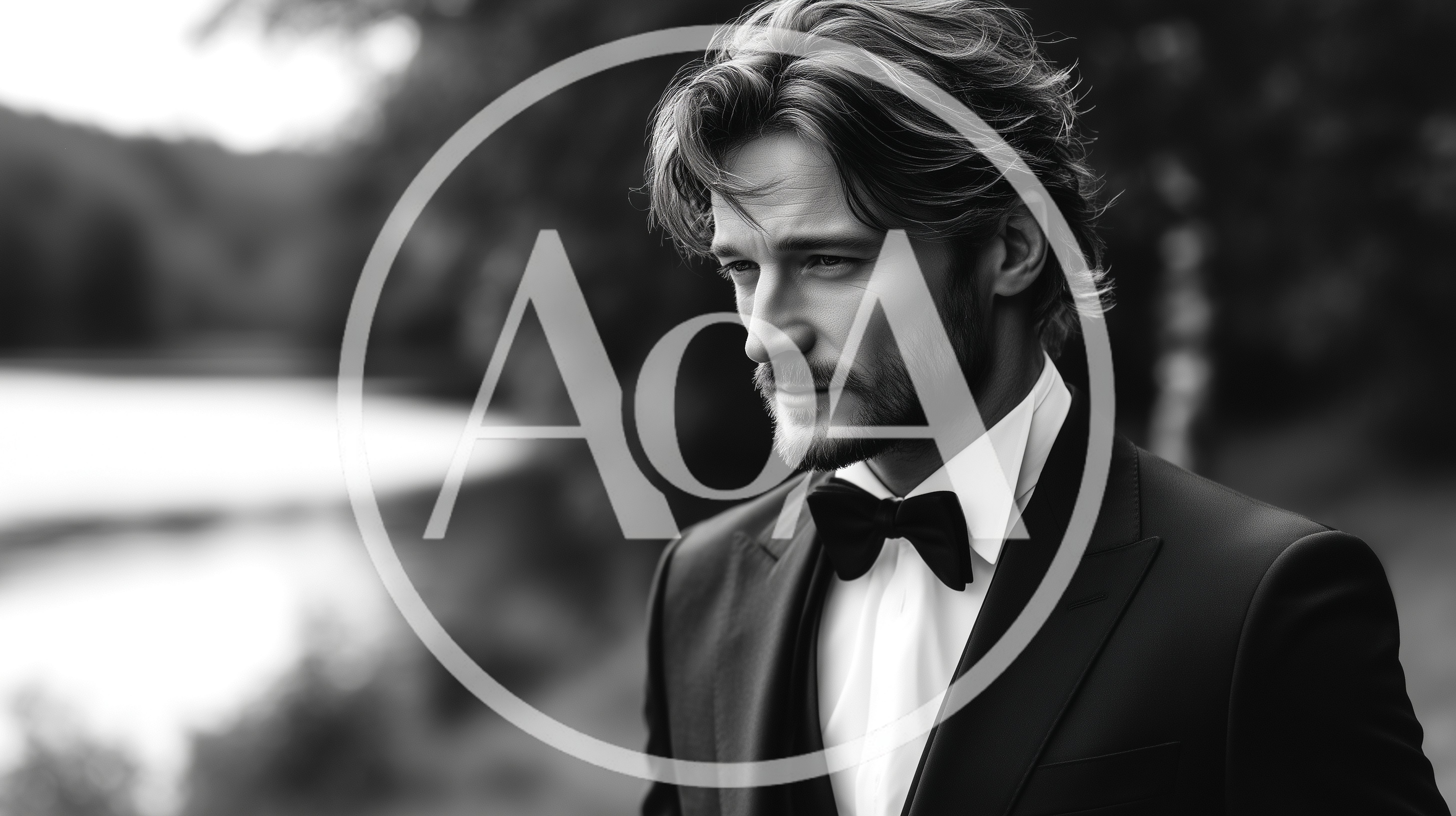Handsome Man In Tuxedo Standing Outdoors