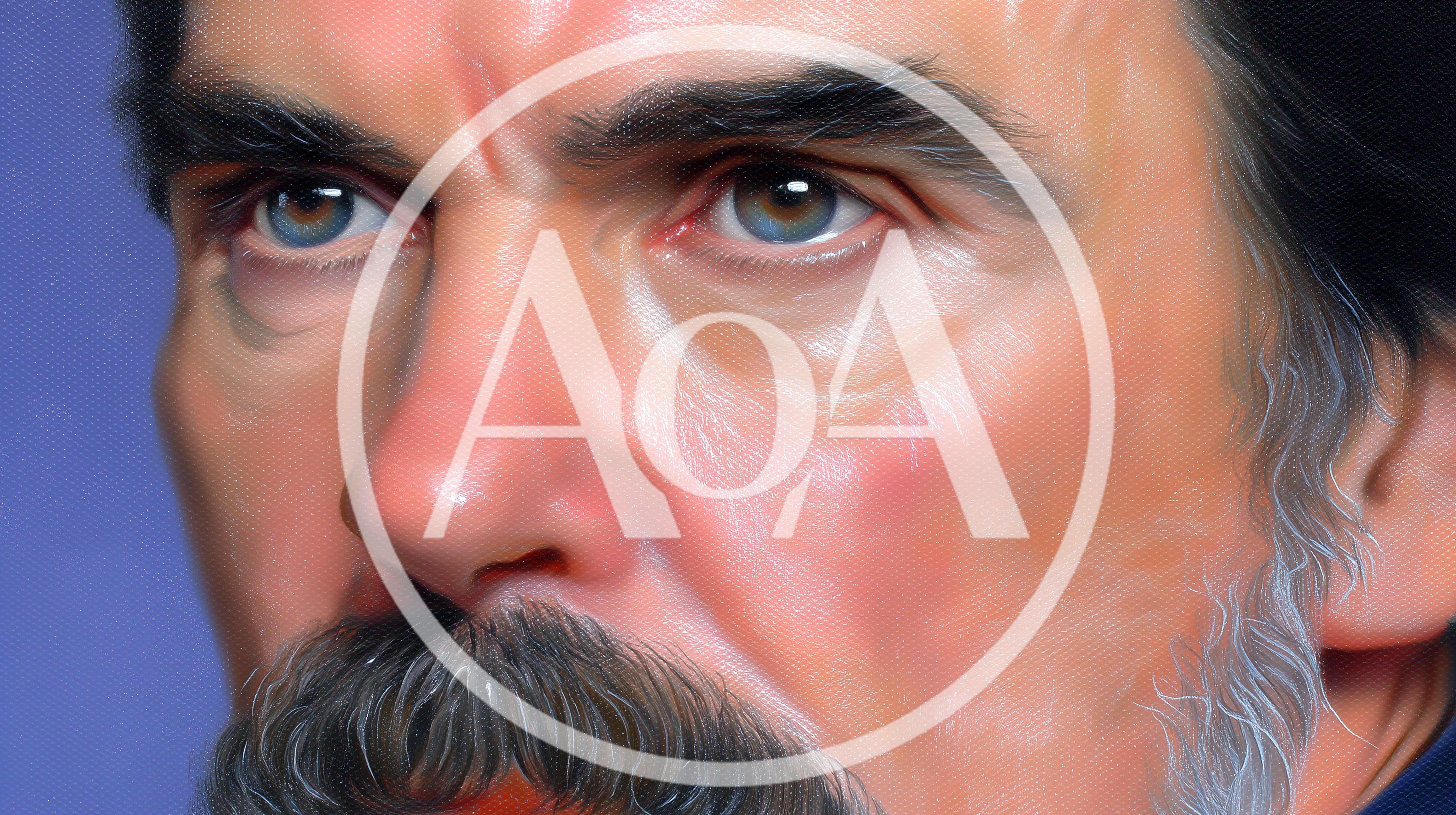 Close Up Portrait Of A Mature Man With Mustache