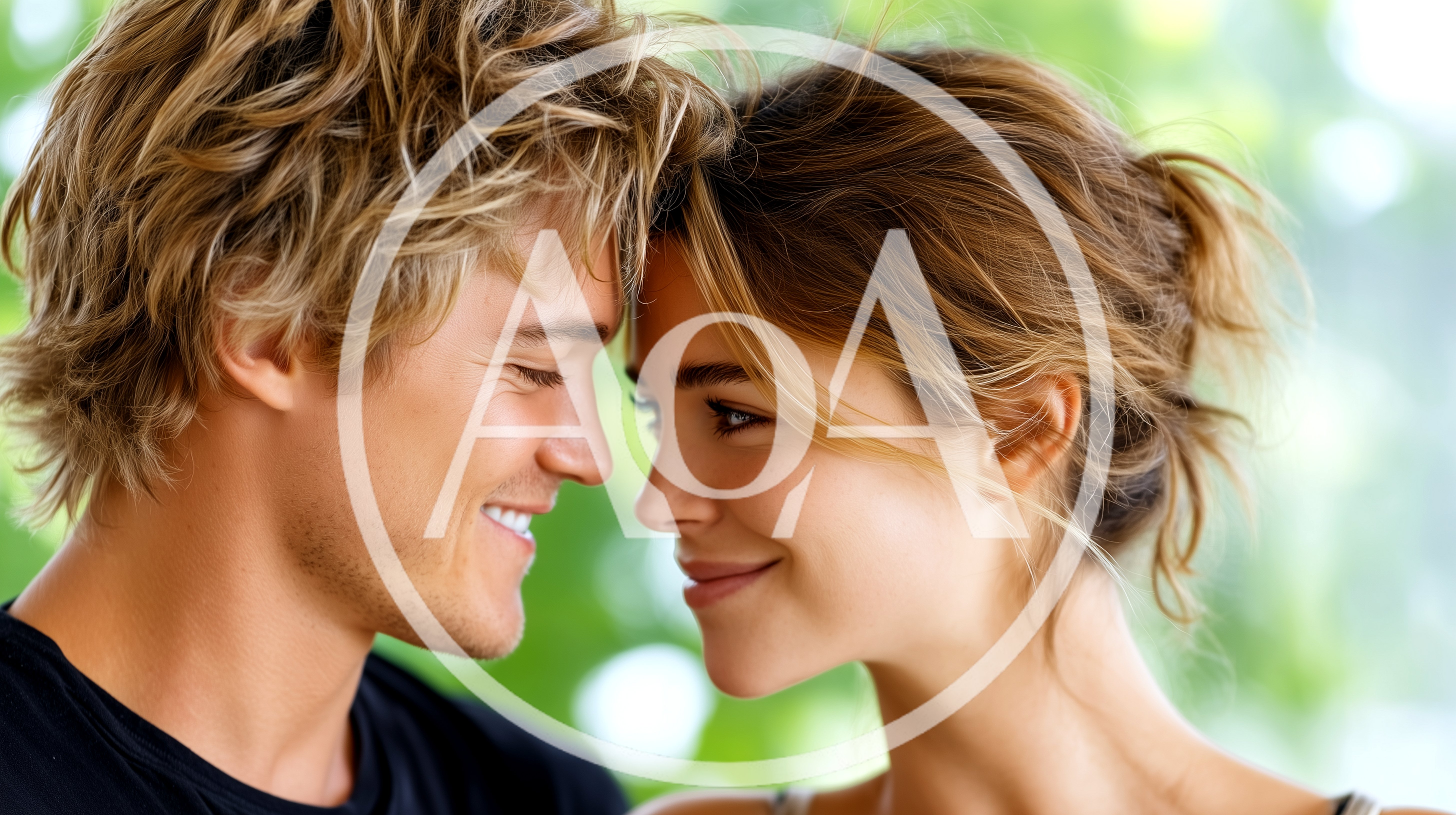 Young Couple Gazing Lovingly At Each Other Outdoors