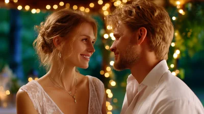 Romantic Couple Gazing Lovingly At Each Other