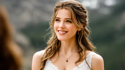 Portrait Of A Smiling Young Woman Outdoors