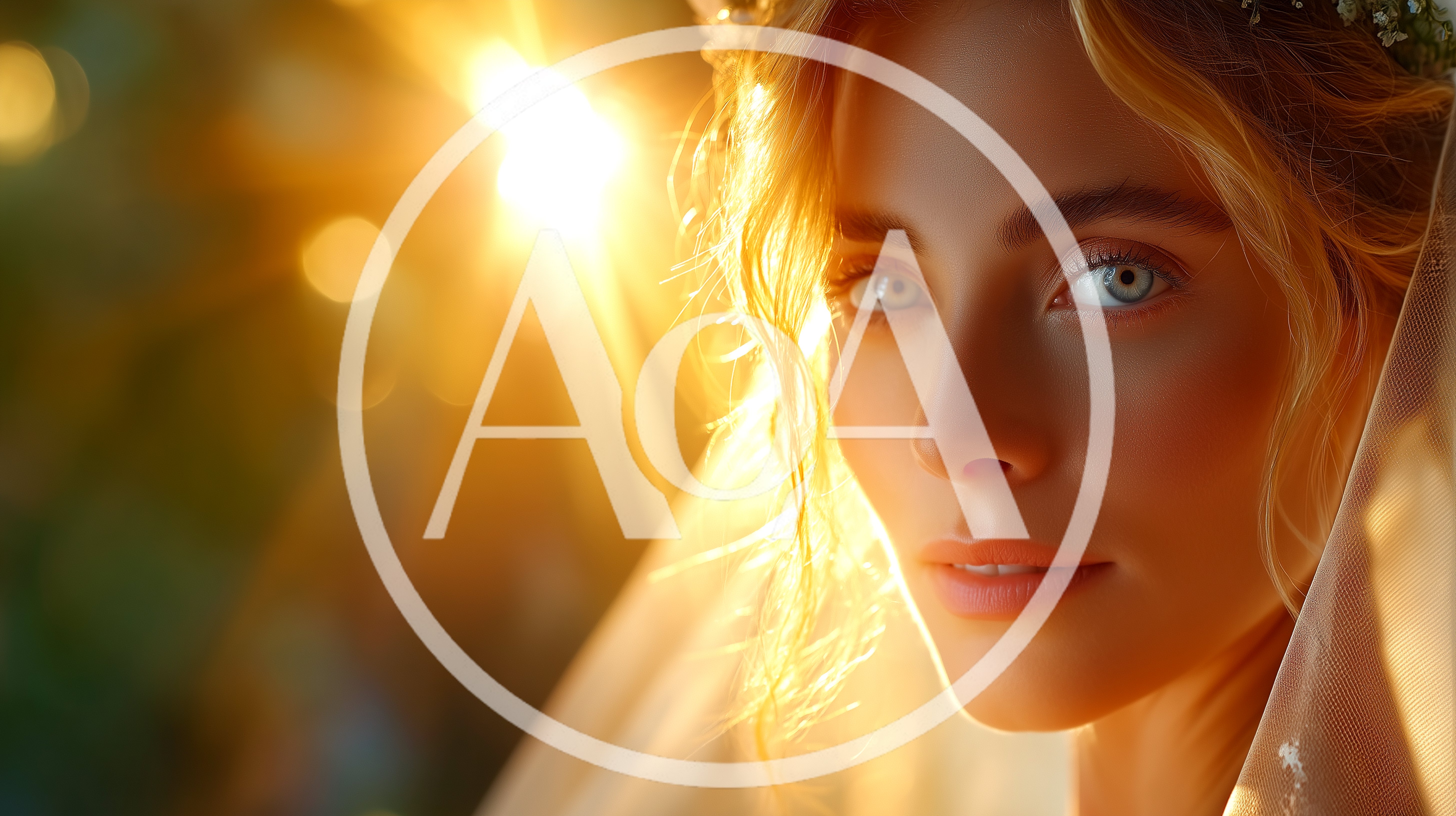 Close Up Portrait Of A Radiant Bride In Sunlight