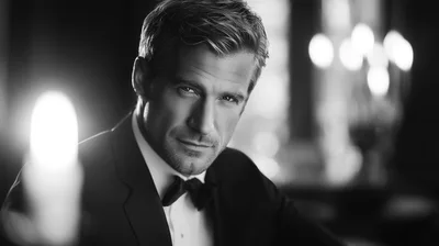 Portrait Of A Sophisticated Man In A Tuxedo