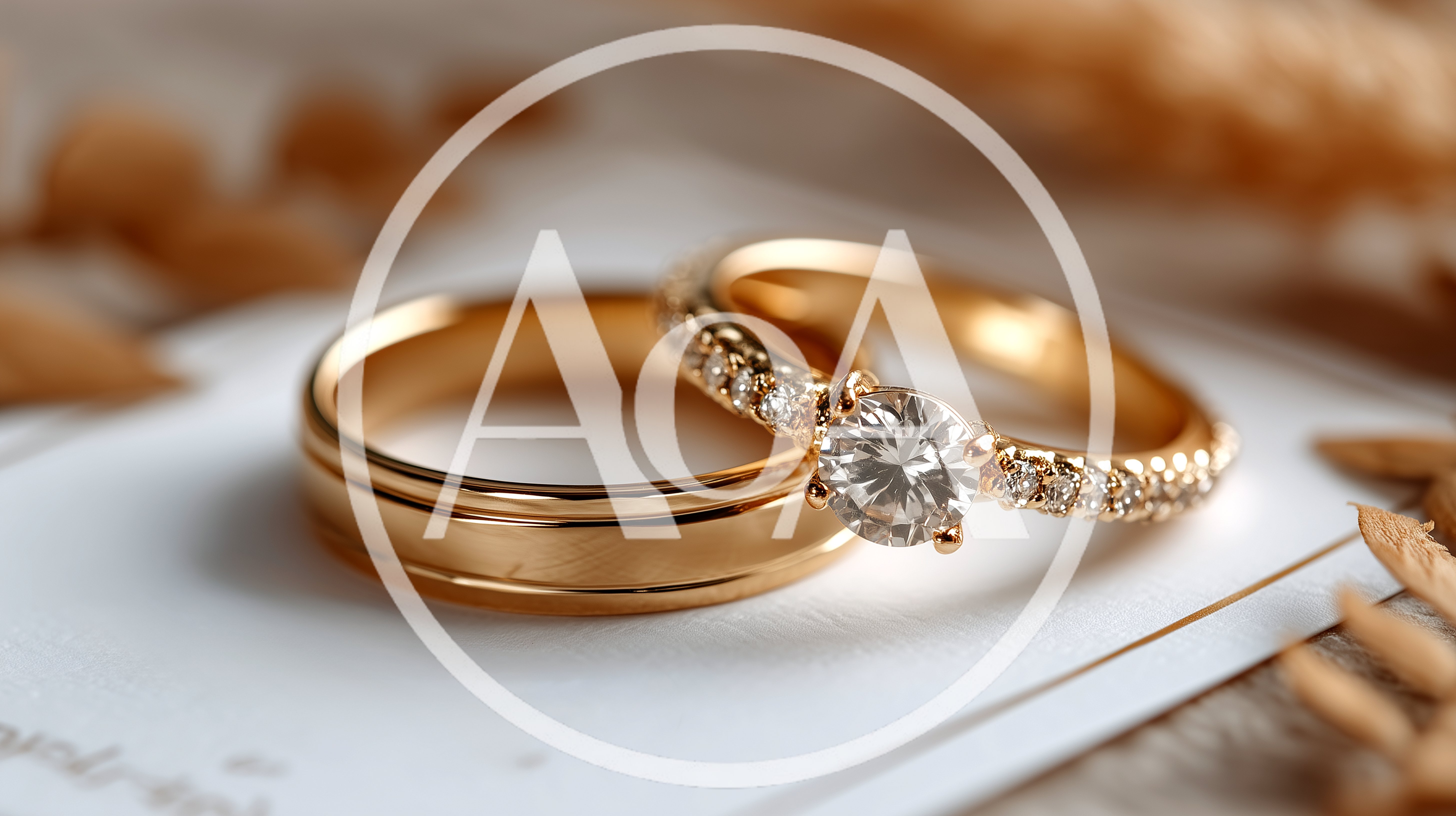 Gold Wedding Rings With Diamond Engagement Ring