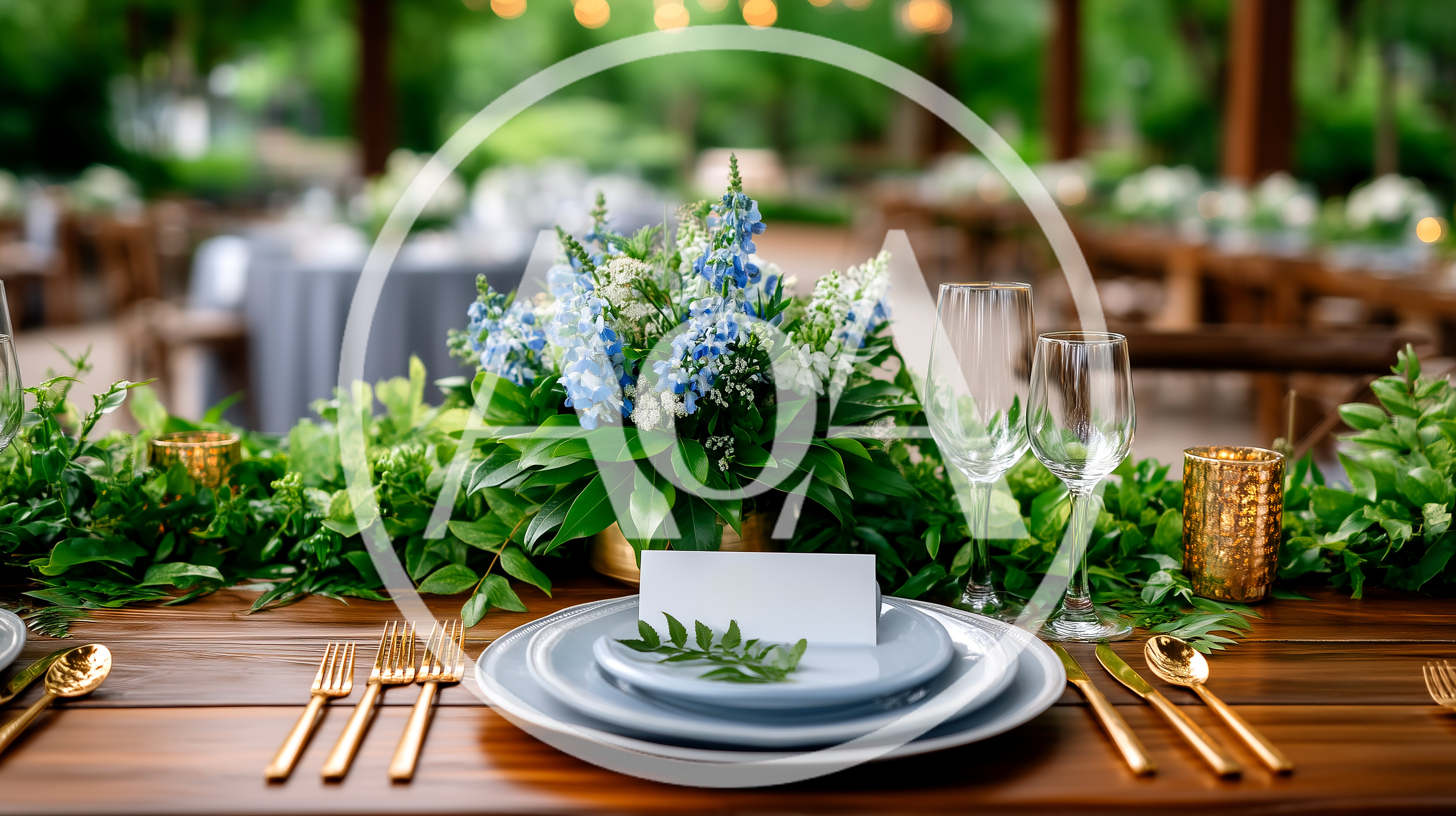 Elegant Wedding Table Setting With Floral Centerpiece