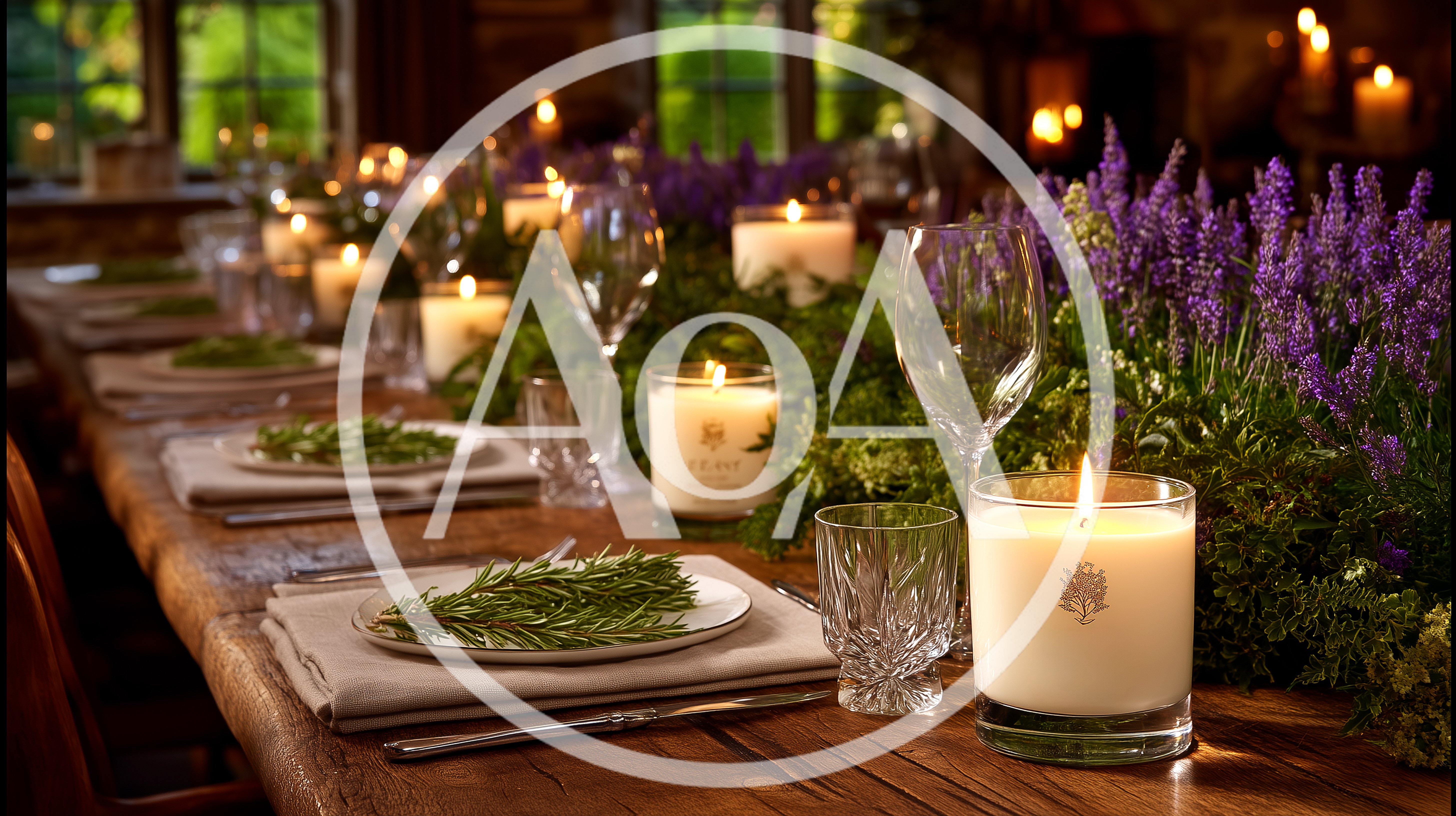 Elegant Rustic Dining Table Set For Dinner