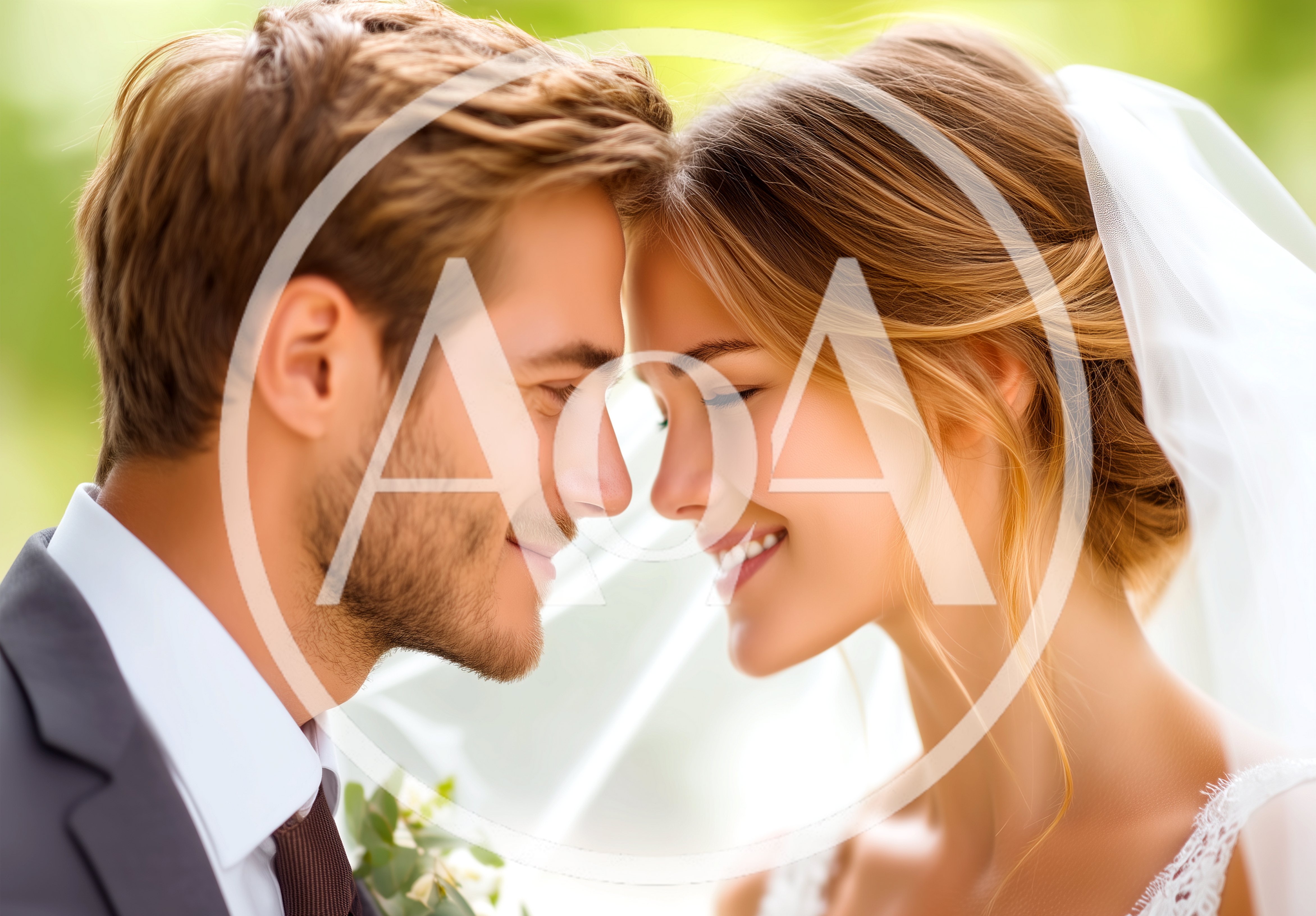 Happy Newlywed Couple Sharing A Romantic Moment
