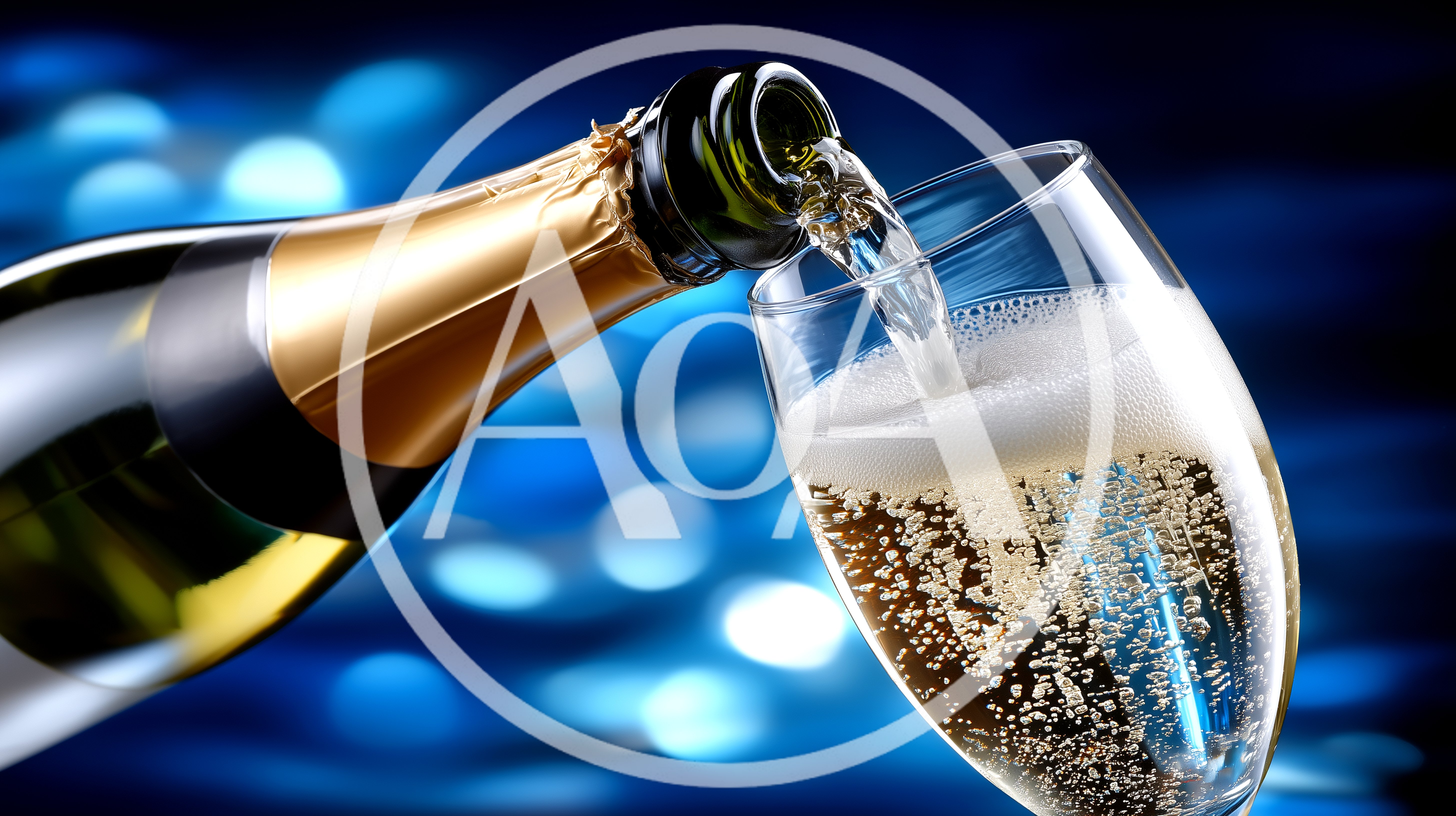 Champagne Being Poured Into A Glass