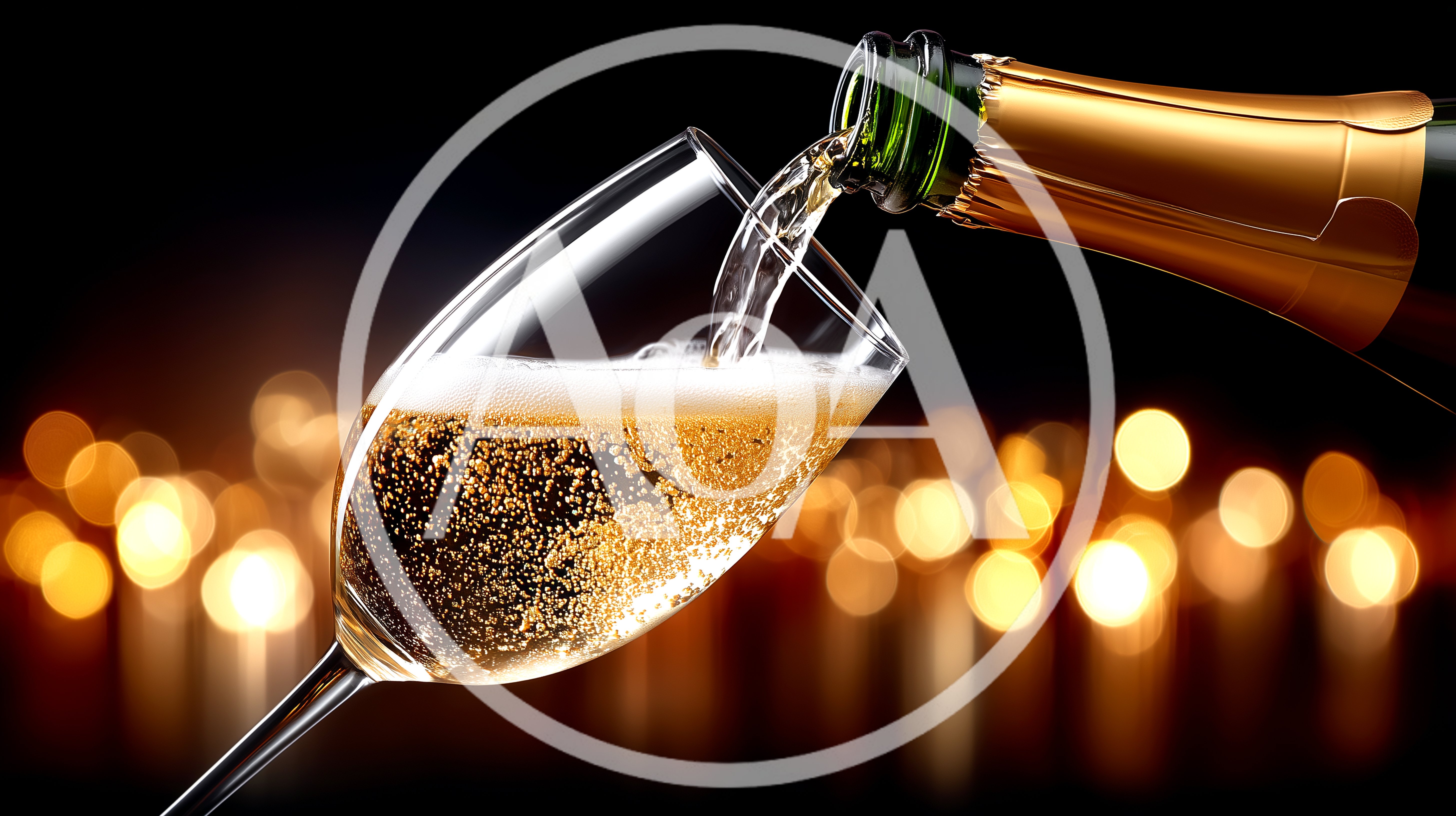 Champagne Being Poured Into A Glass