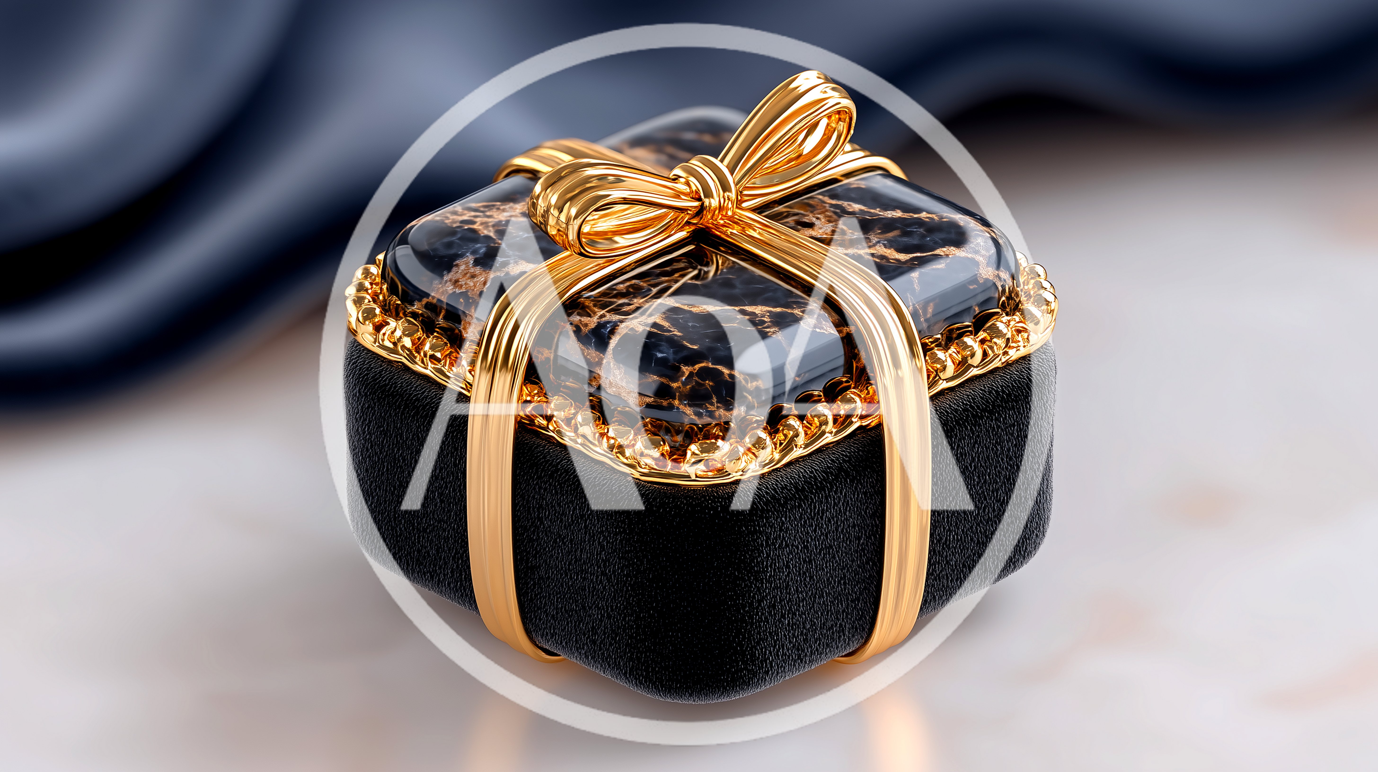 Luxury Black Marble Jewelry Gift Box