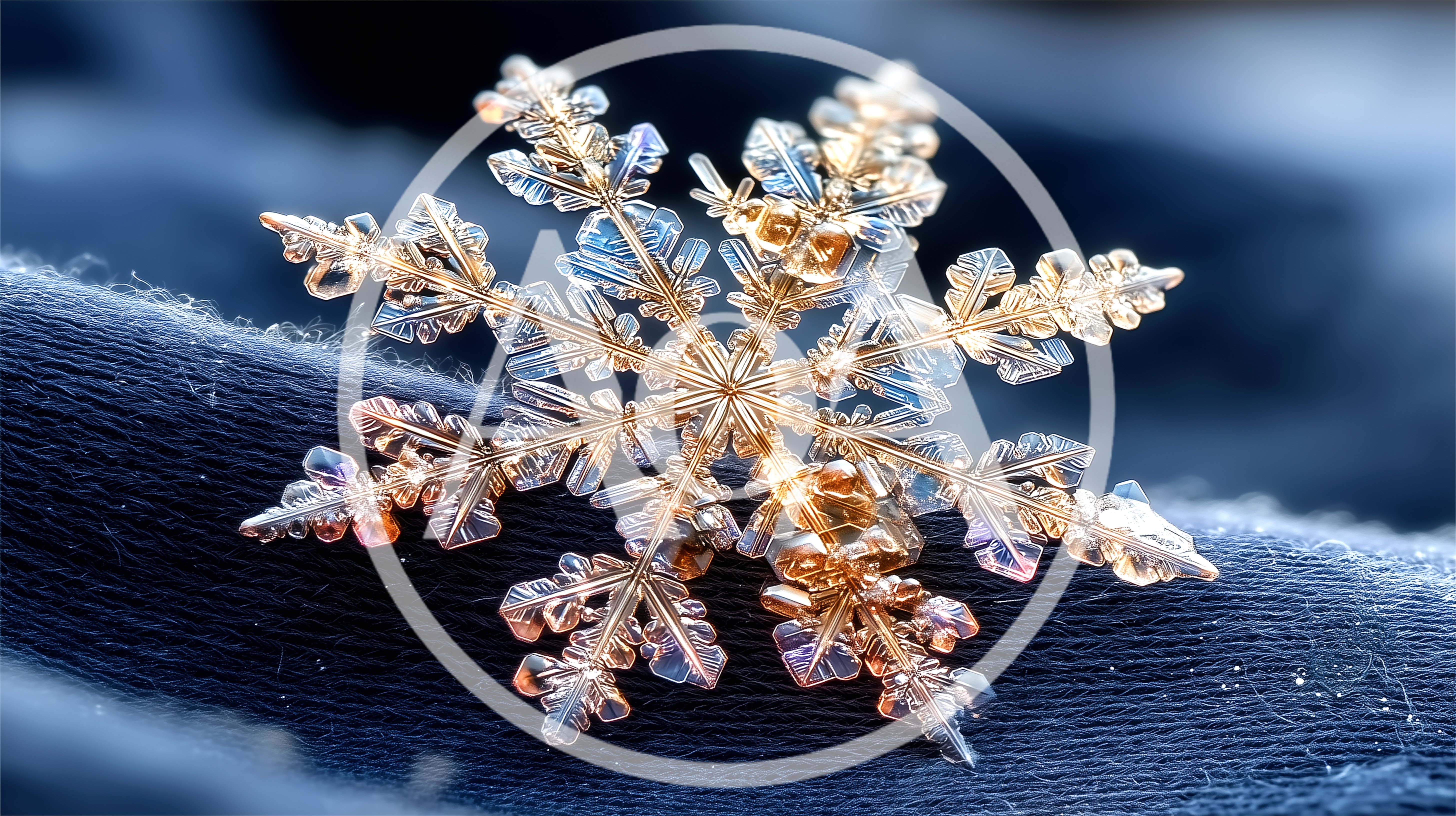 Macro Close Up Of A Single Intricate Snowflake