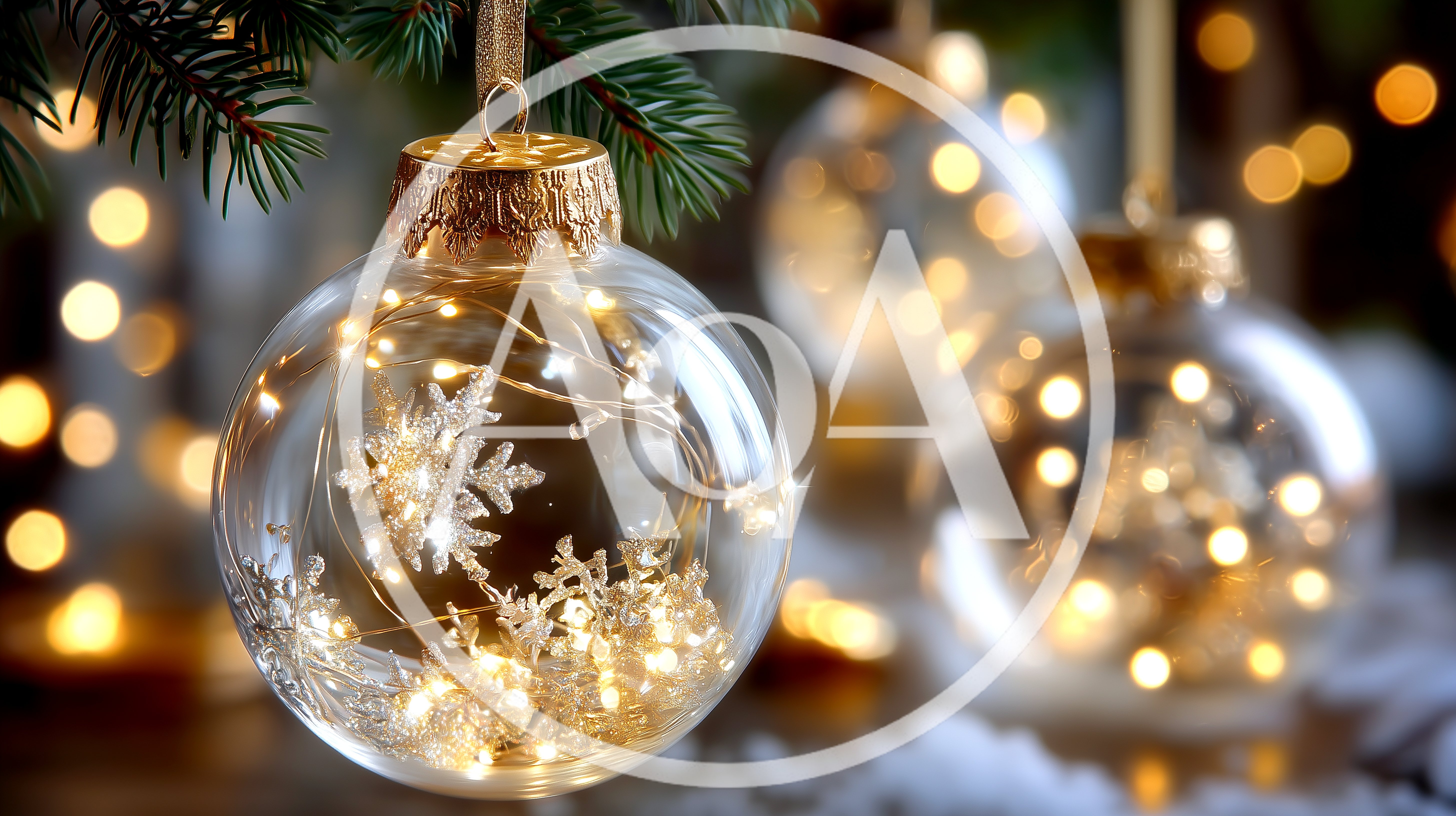 Clear Glass Christmas Ornaments With Fairy Lights