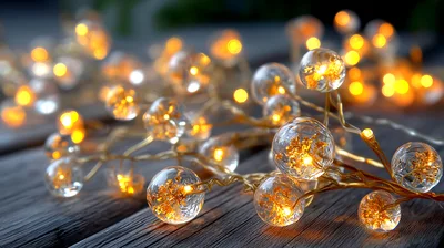 Glowing Decorative Fairy Lights In Glass Orbs