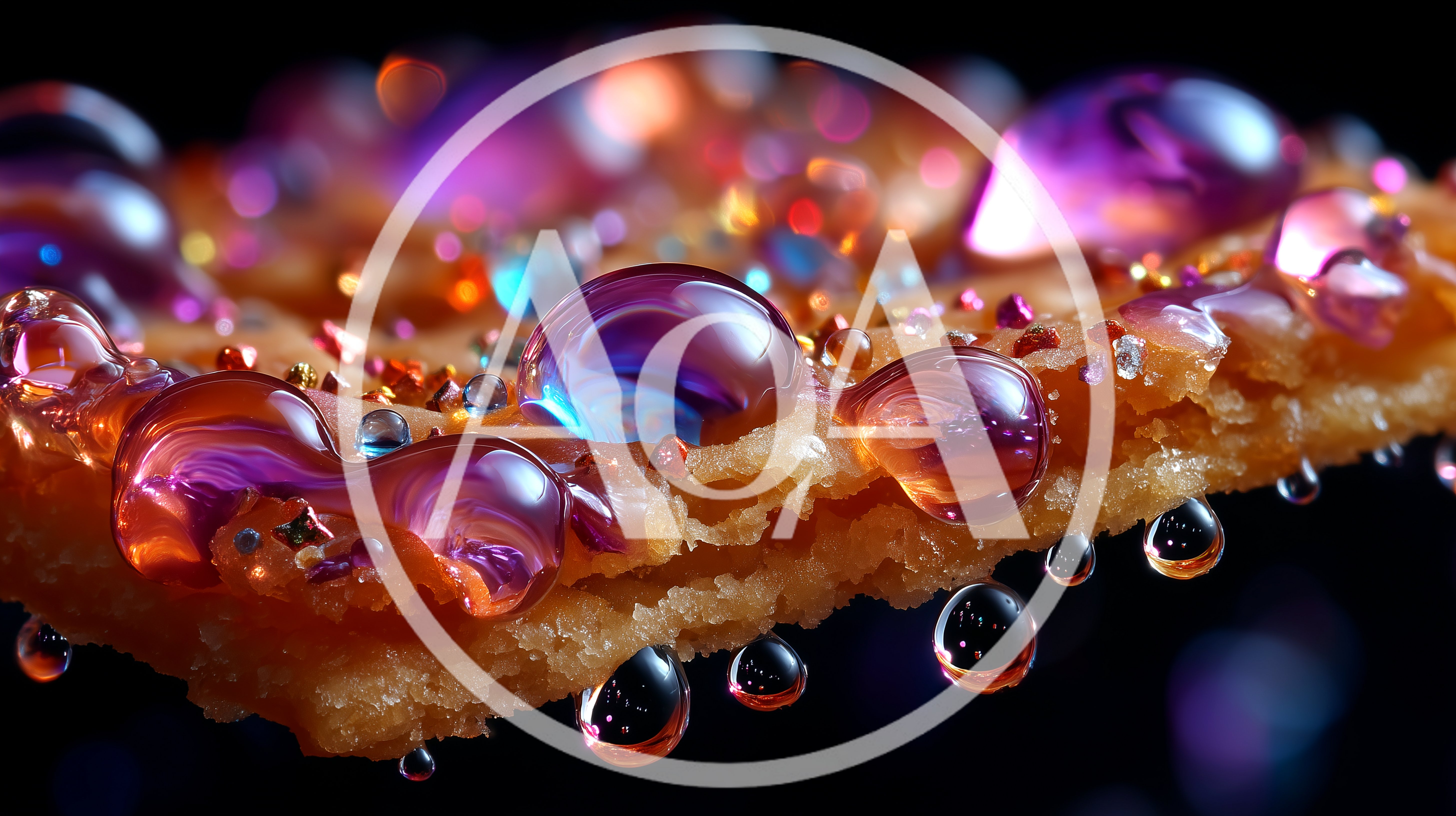 Macro Shot Of Water Droplets On A Cracker