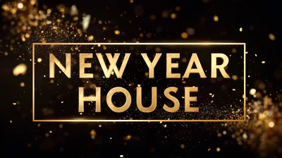 Golden New Year House Text Animation