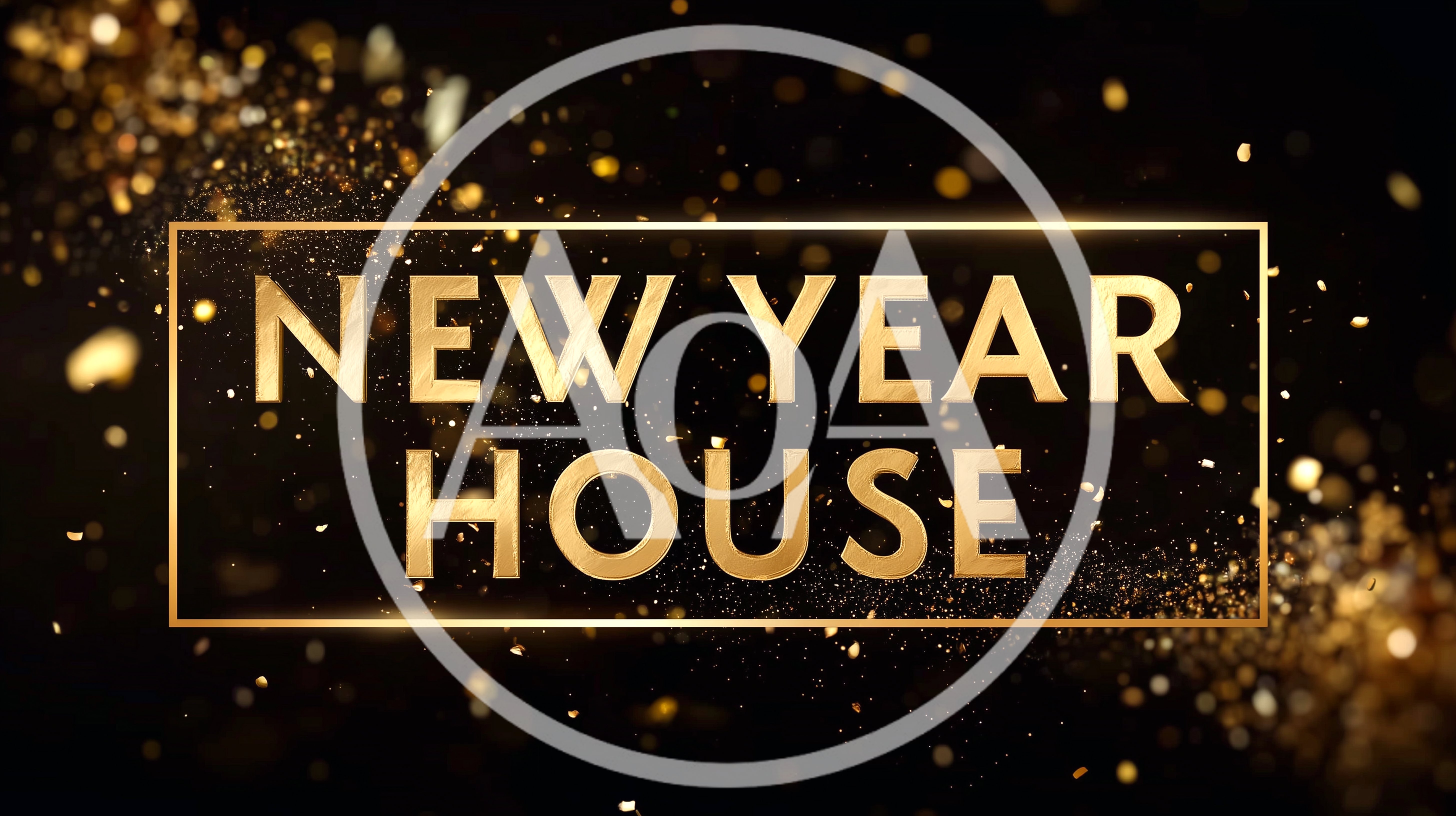 Golden New Year House Text Animation
