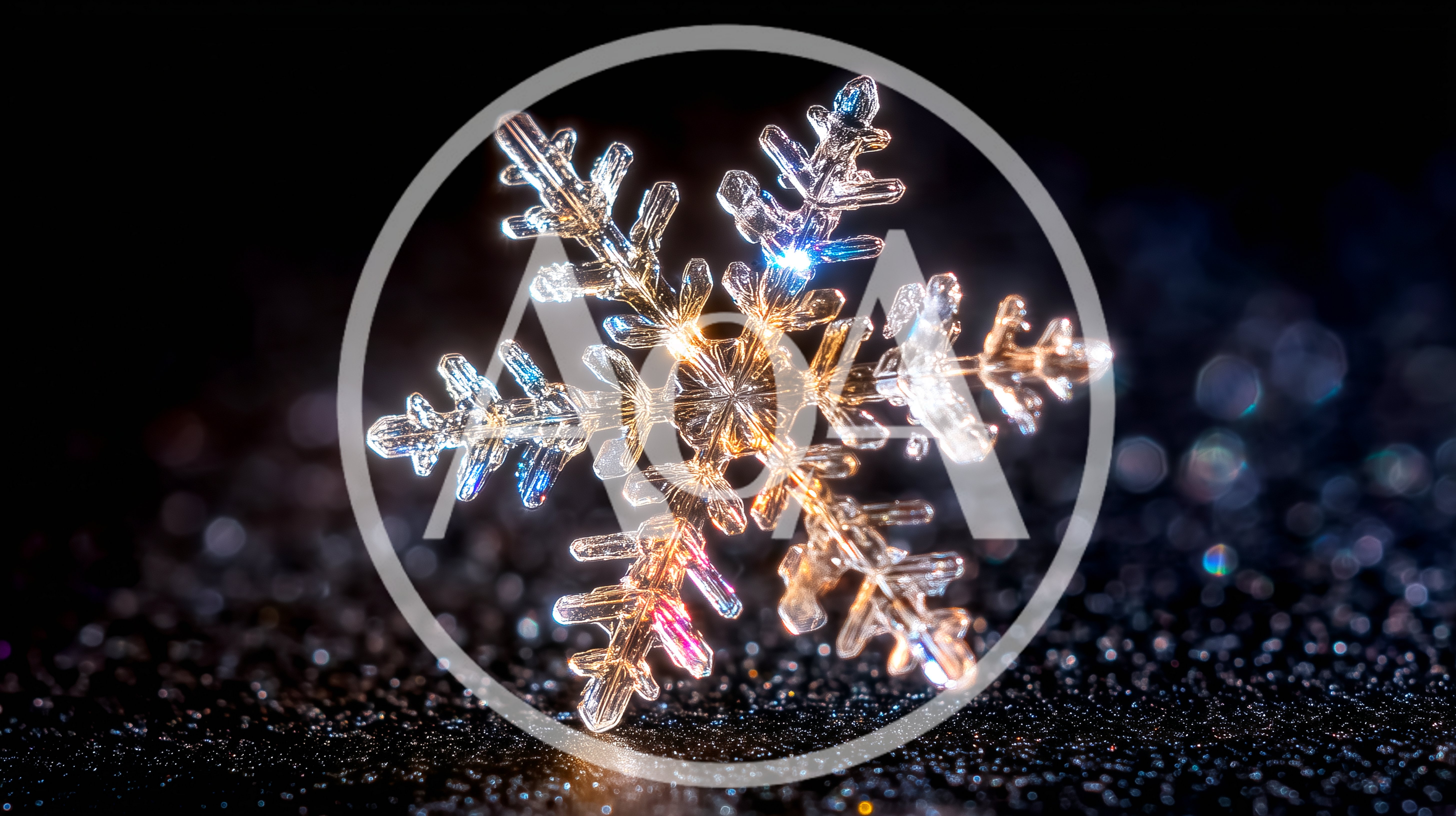 Macro Close Up Of A Single Intricate Snowflake