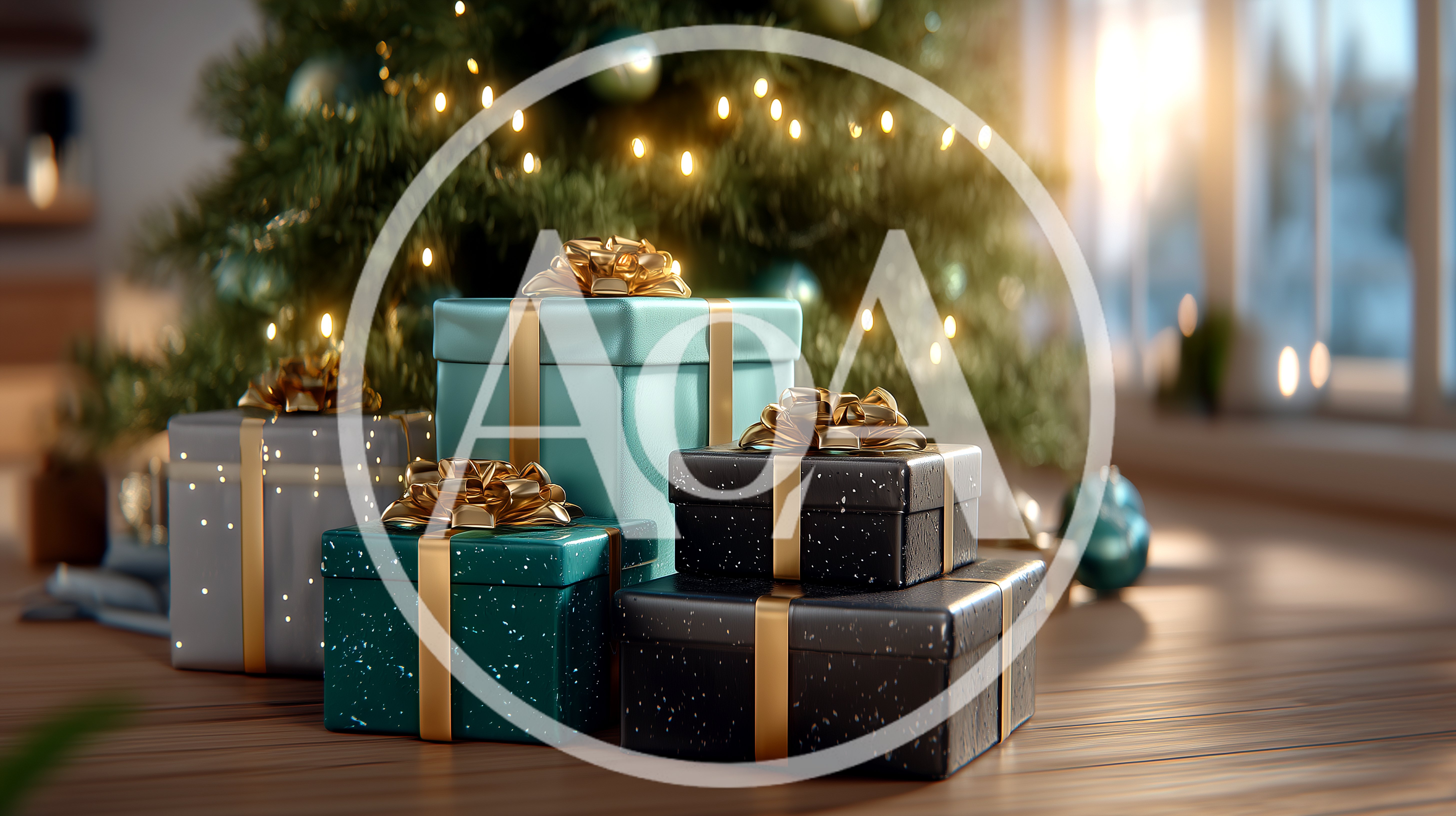 Christmas Presents Under A Decorated Holiday Tree