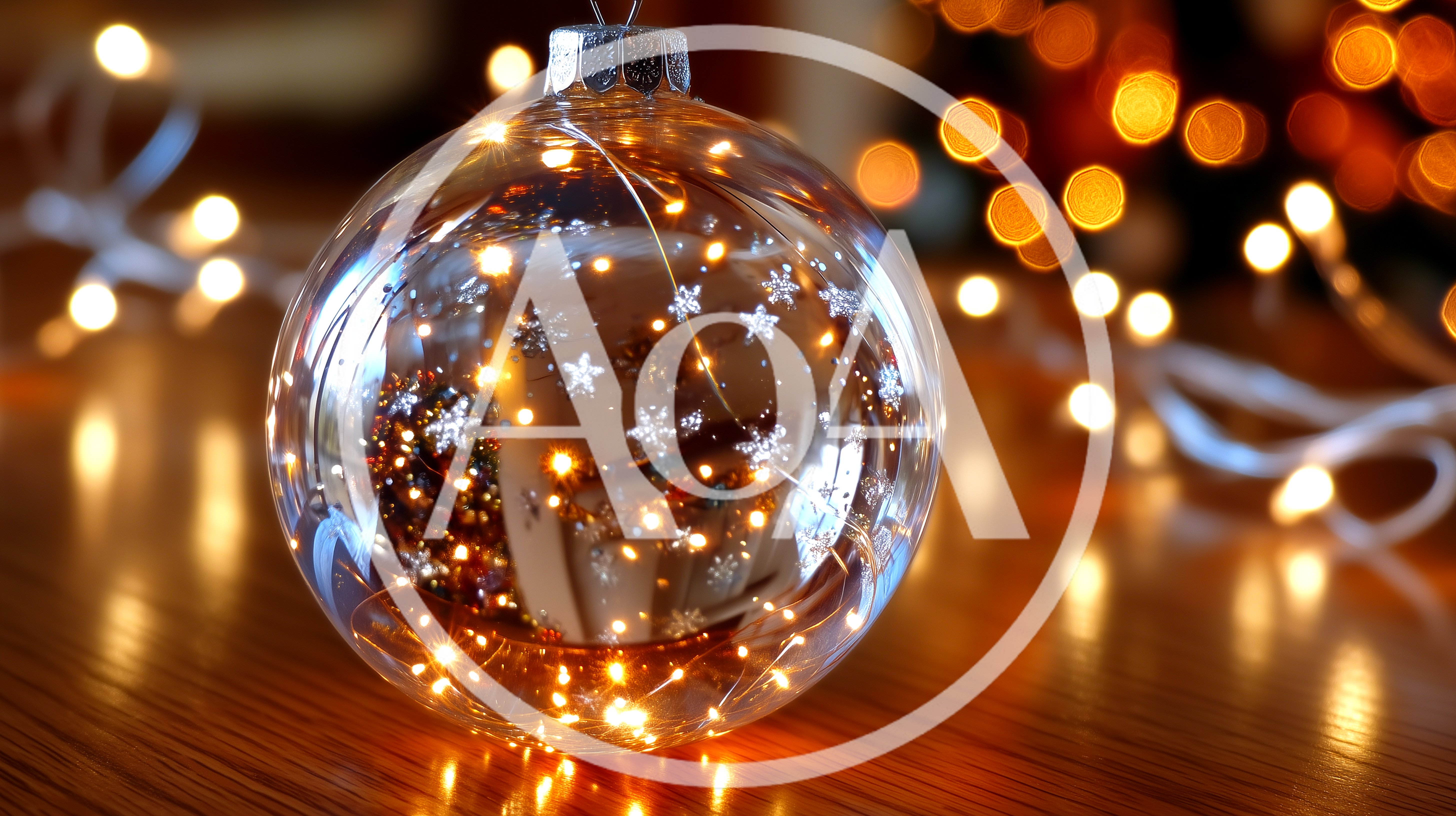 Clear Glass Christmas Ornament With Internal Fairy Lights