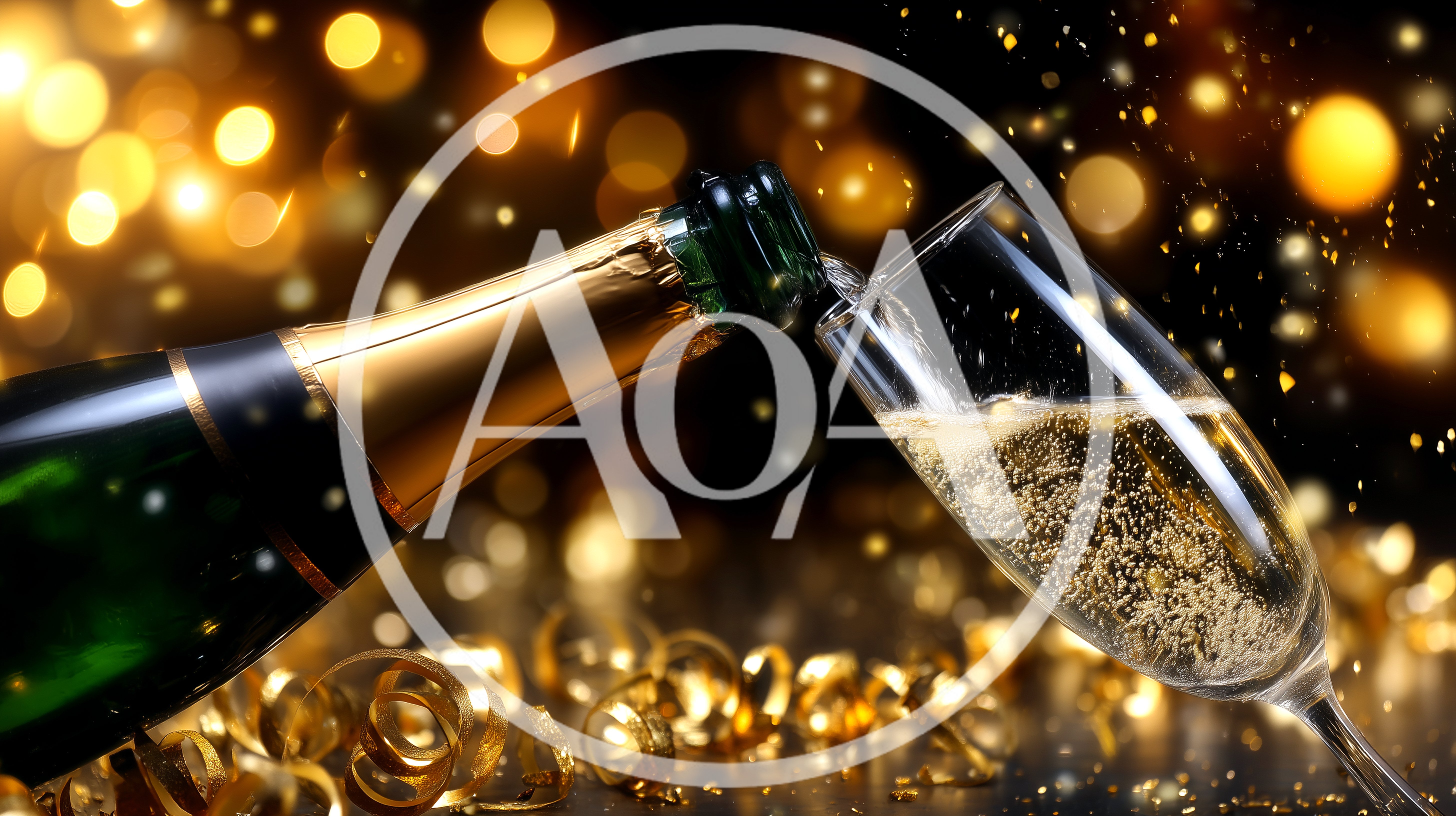 Champagne Being Poured Into A Flute Glass