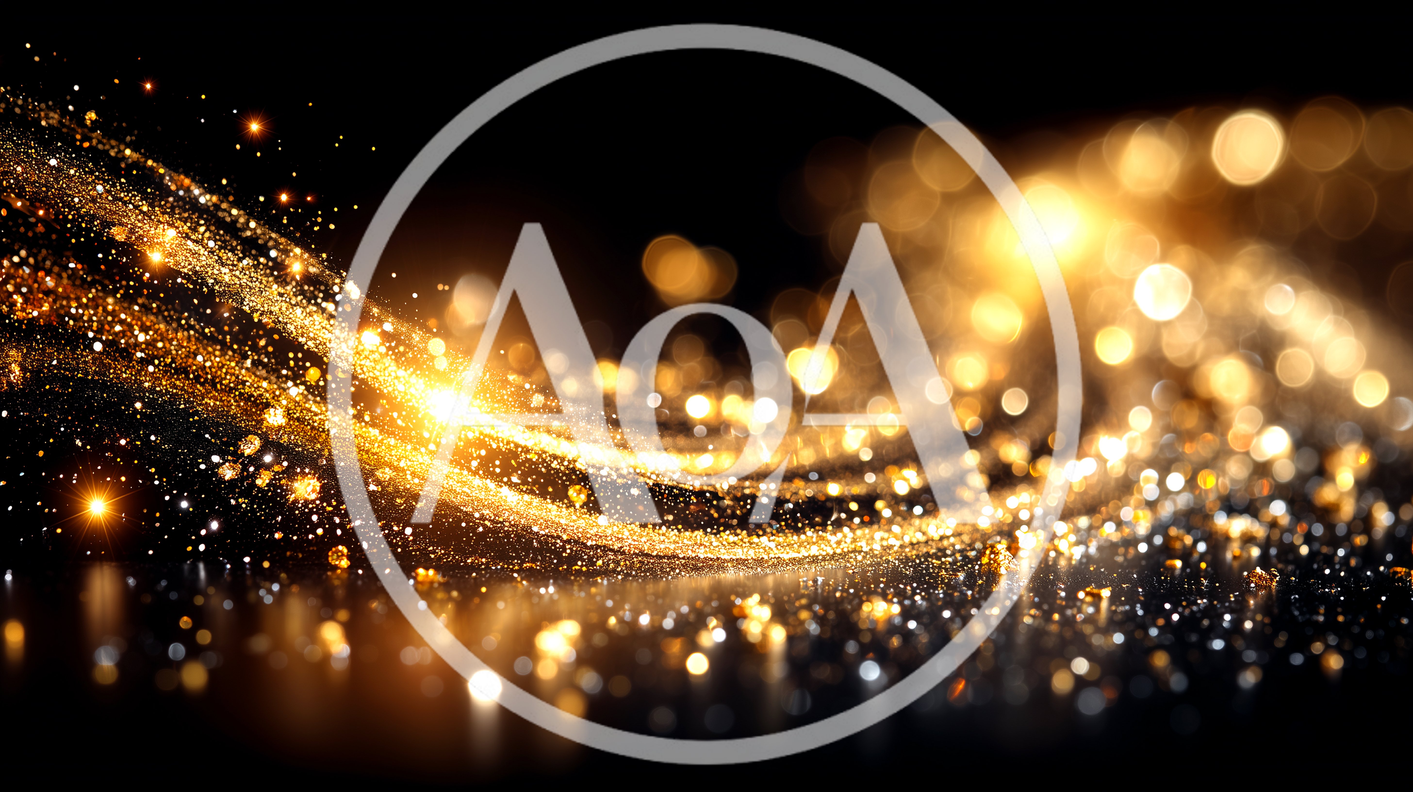 Abstract Golden Glitter Wave Motion Background